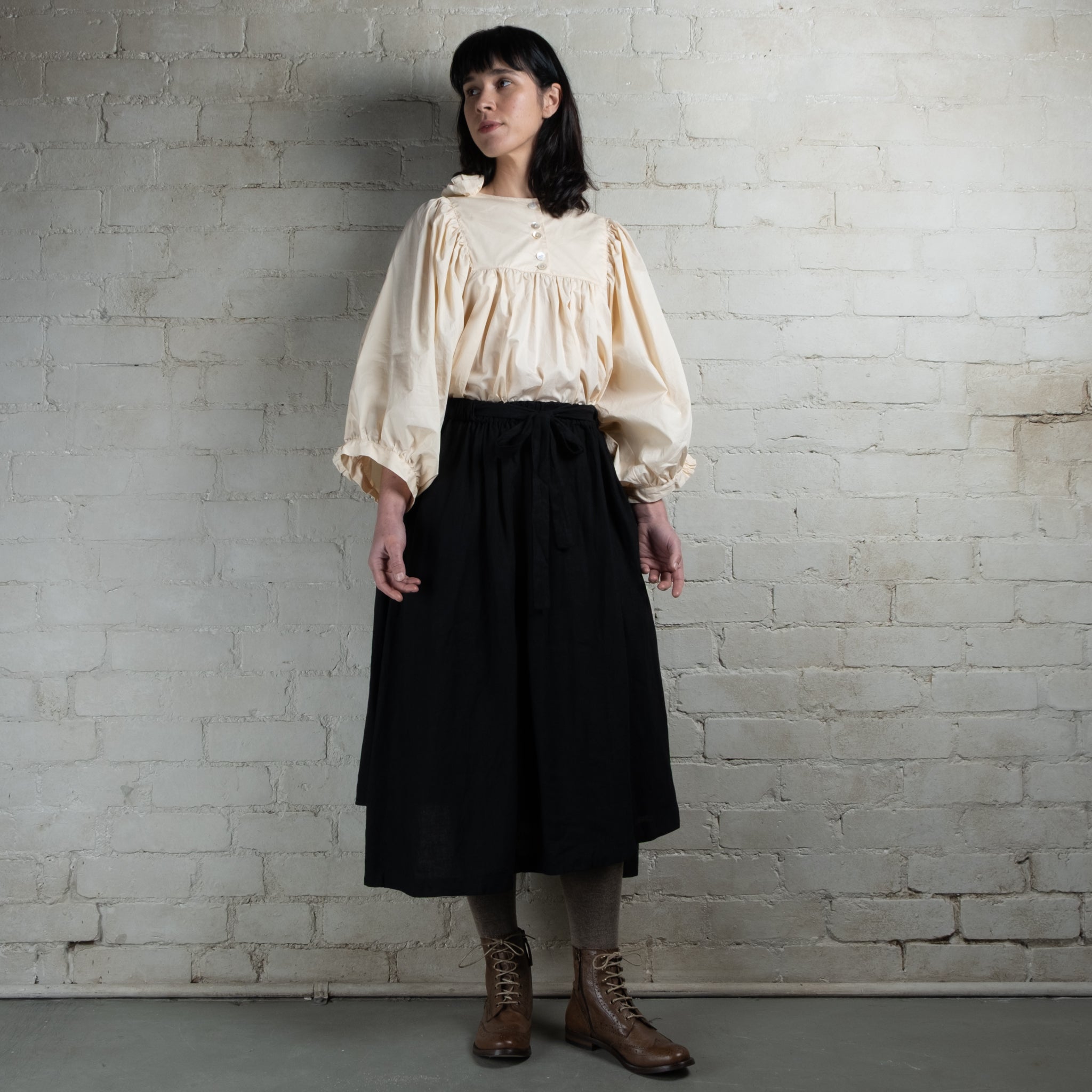 Aleksandr Manamis Linen Skirt