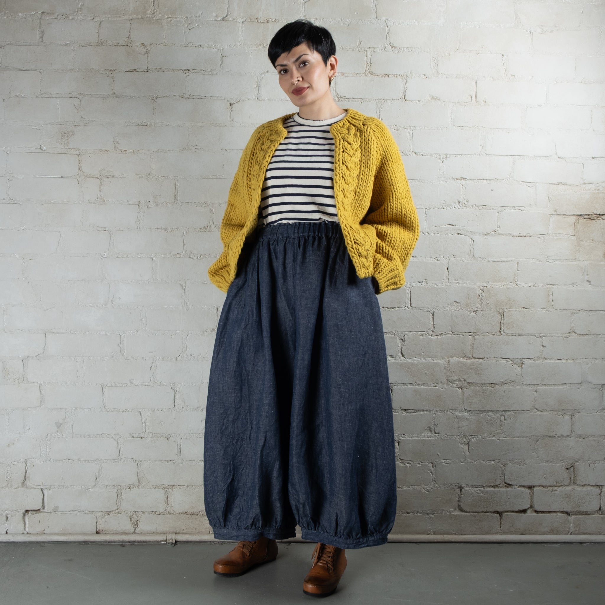 Ichi Antiquités Denim Balloon Pants