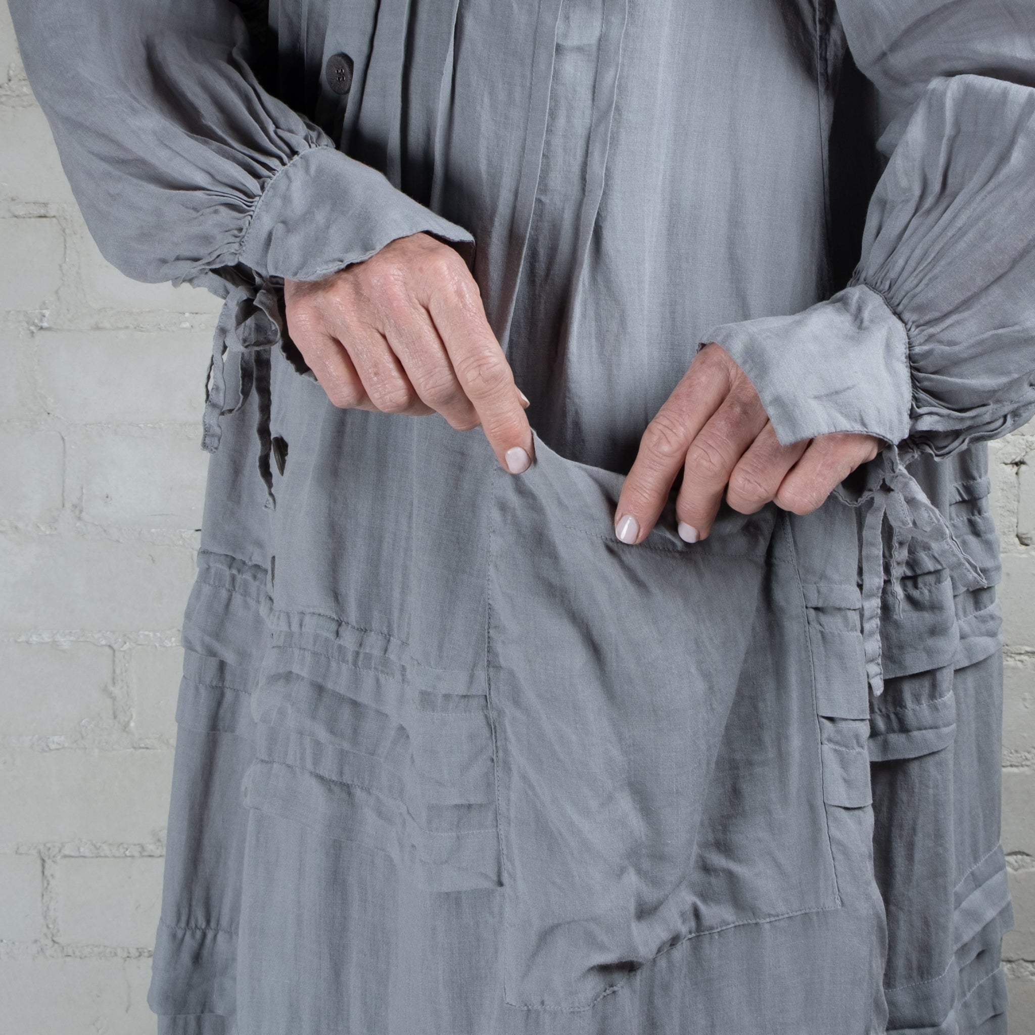 Hallelujah Charcoal Dyed #1 Manteau de Baptême Coat Dress