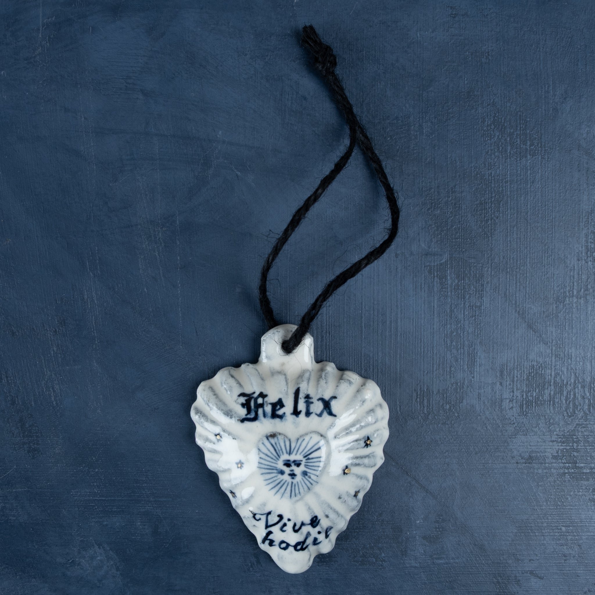Ceramic Heart Ornament By Arii Momoyo Pottery