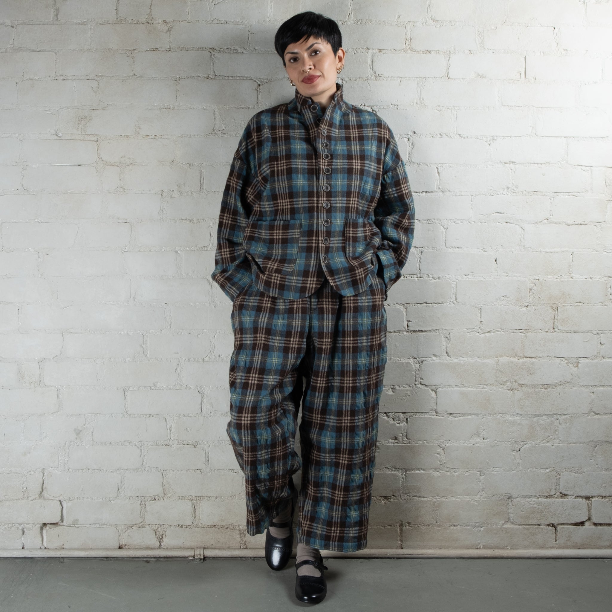 Ichi Antiquités Tartan Wool & Cotton Jacket