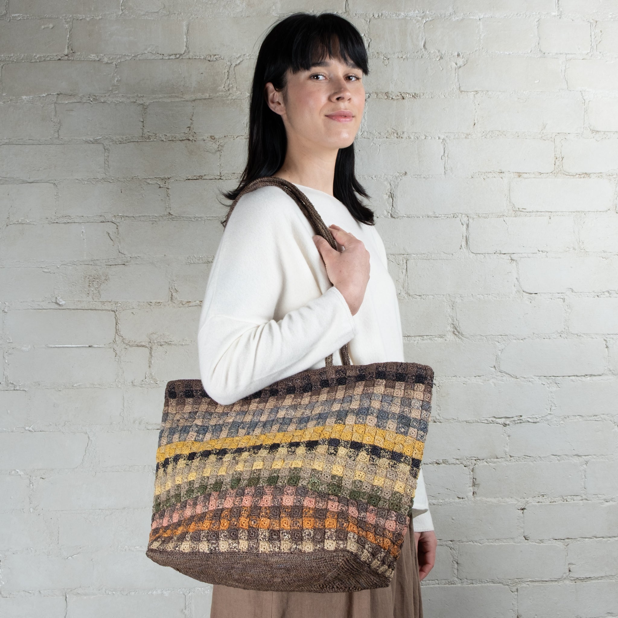 Sophie Digard Large Hand Crochet Tote With Long Handles