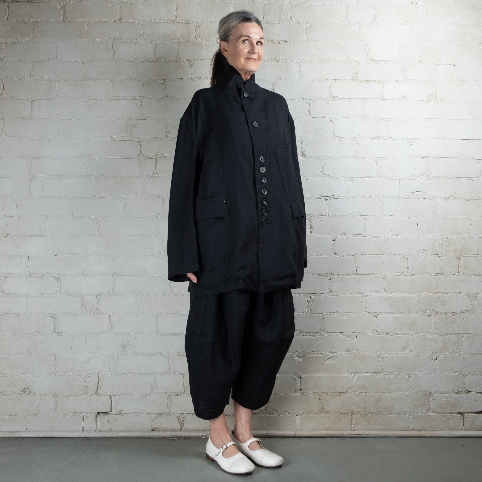 Hallelujah Black #3 Linen Veste 1930 Jacket