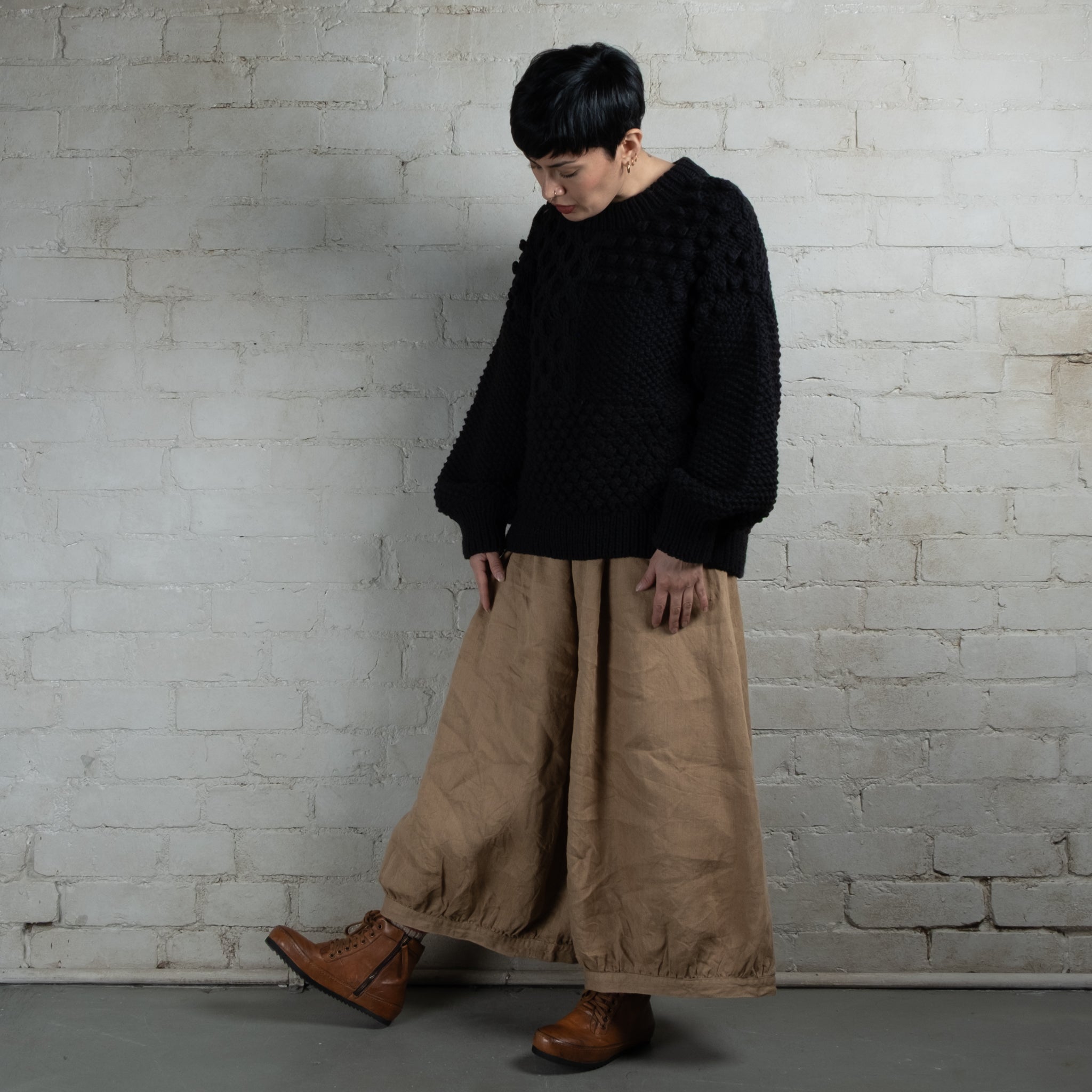 Ichi Antiquités Linen Balloon Pants