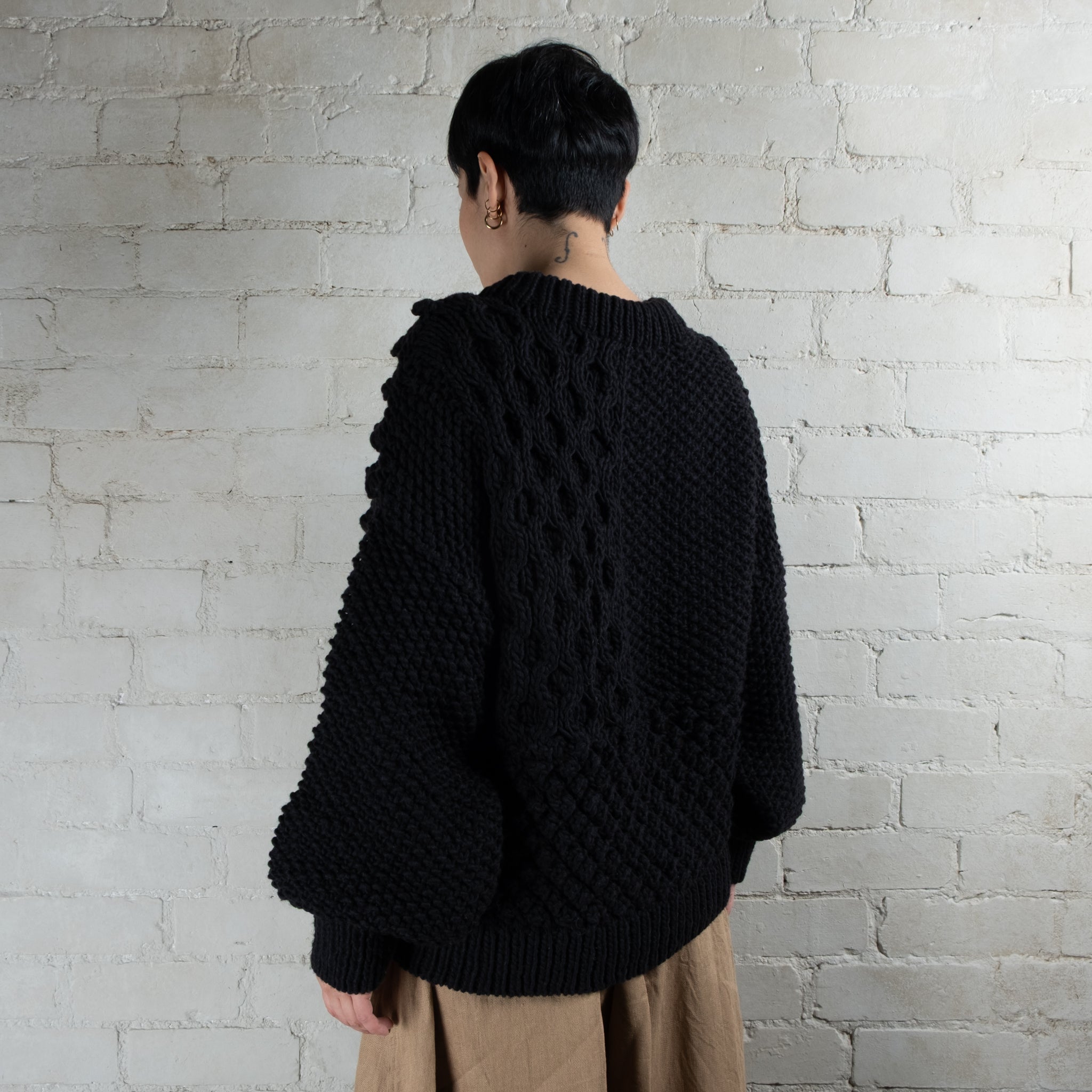 Ichi Antiquités Peruvian Hand Knitted Wool & Alpaca Pullover