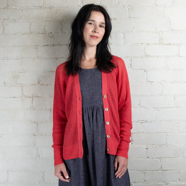 Ichi Antiquités Cotton Linen Cardigan