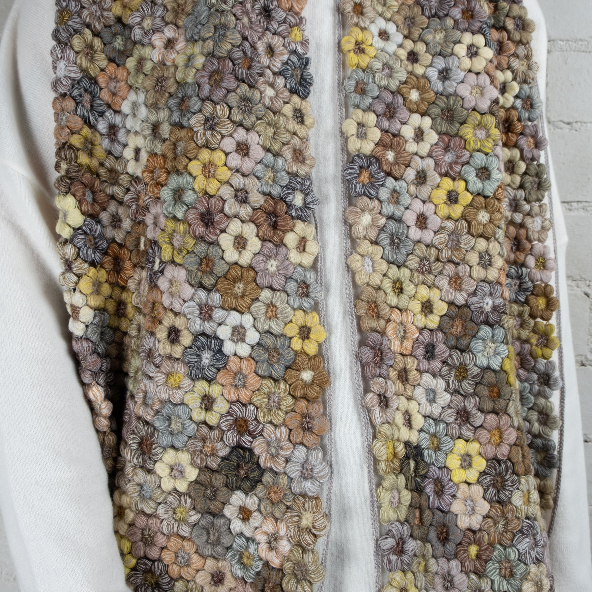 Sophie Digard Hand Crocheted Large Wool Scarf