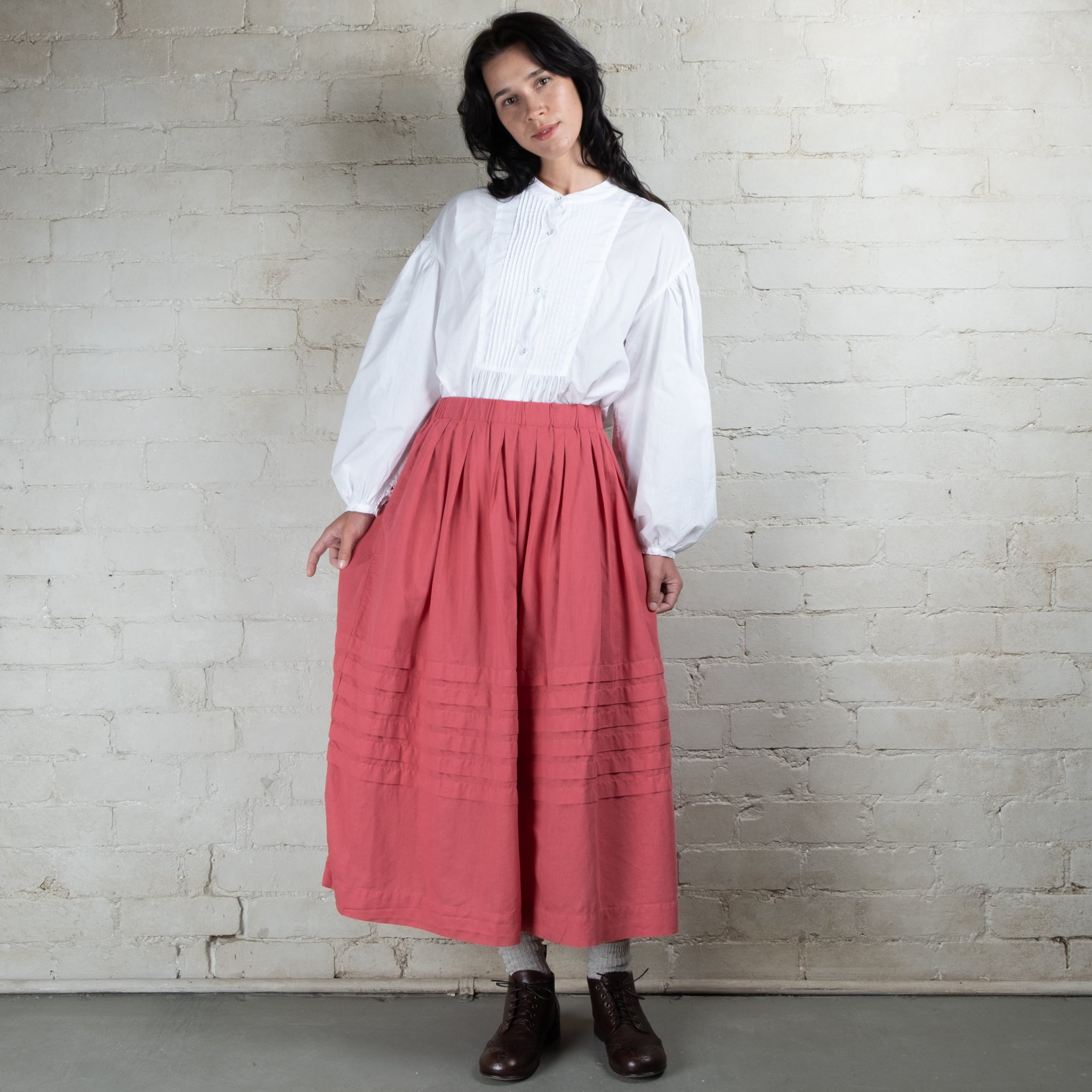 Violetta Prairie Linen Cotton Skirt