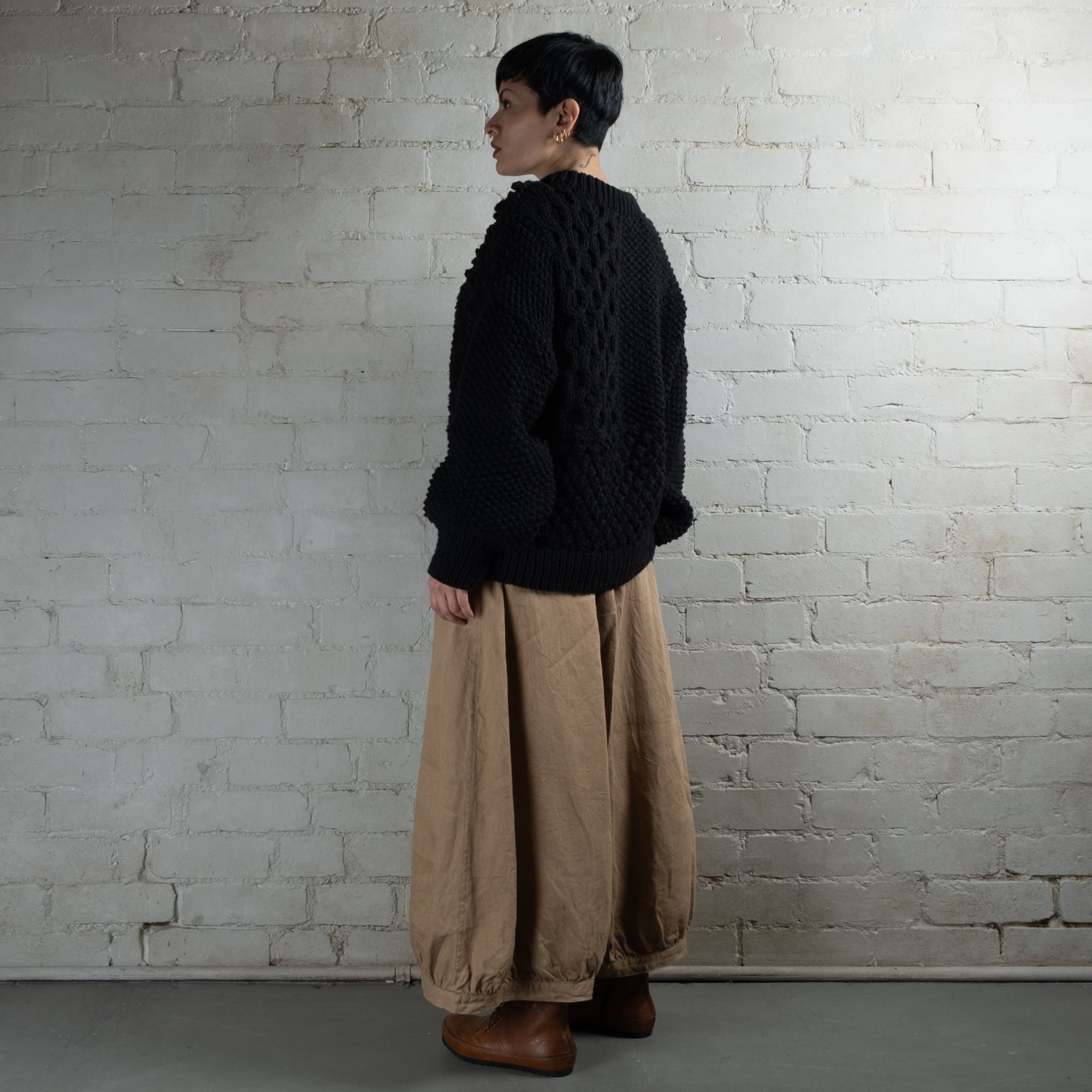 Ichi Antiquités Peruvian Hand Knitted Wool & Alpaca Pullover