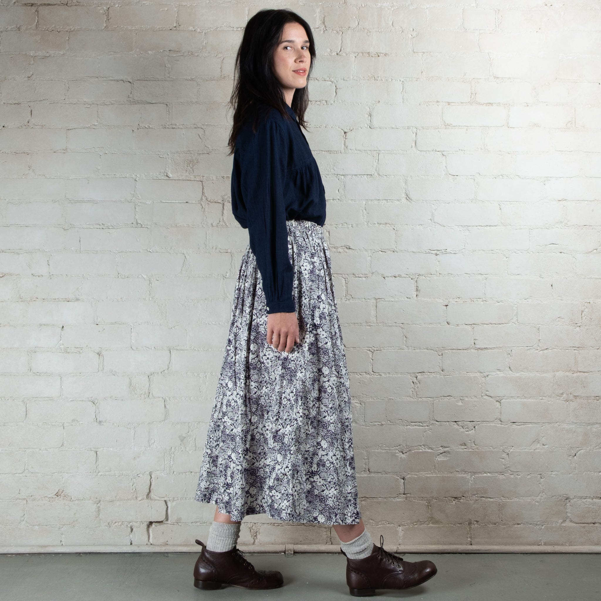 Ichi Antiquités Liberty Print Cotton Skirt