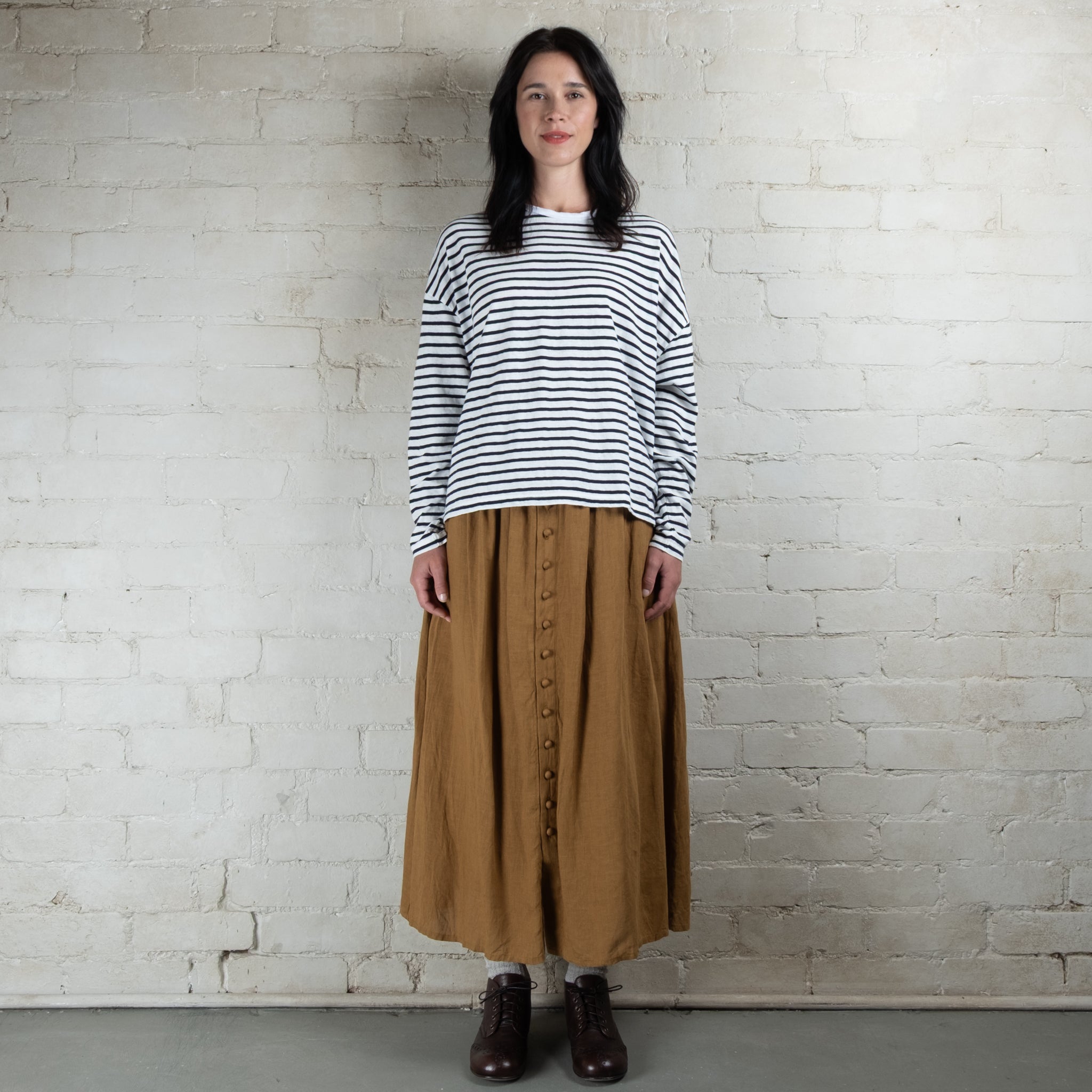 ichi Antiquités French Linen Skirt