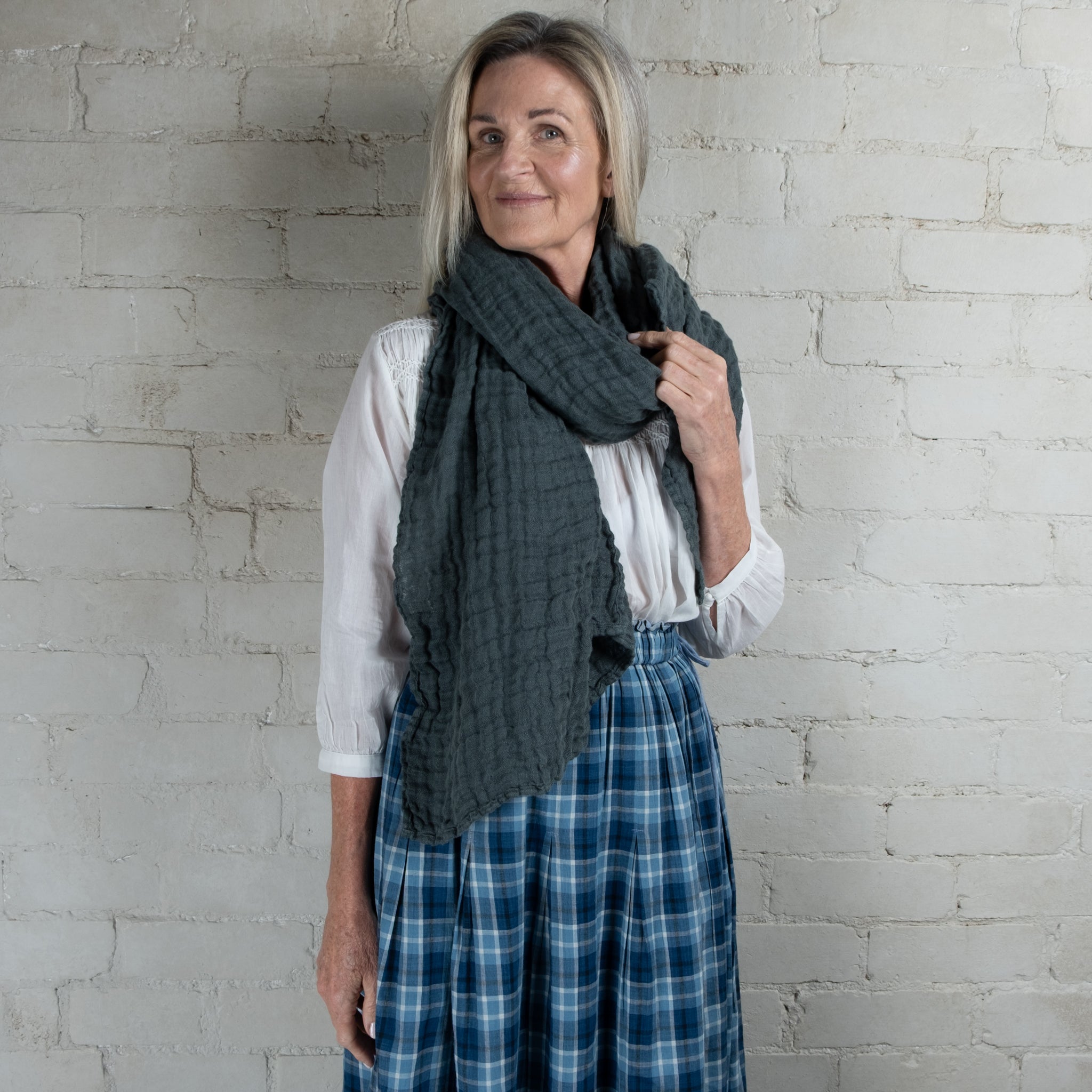 Rustic French Linen Scarf