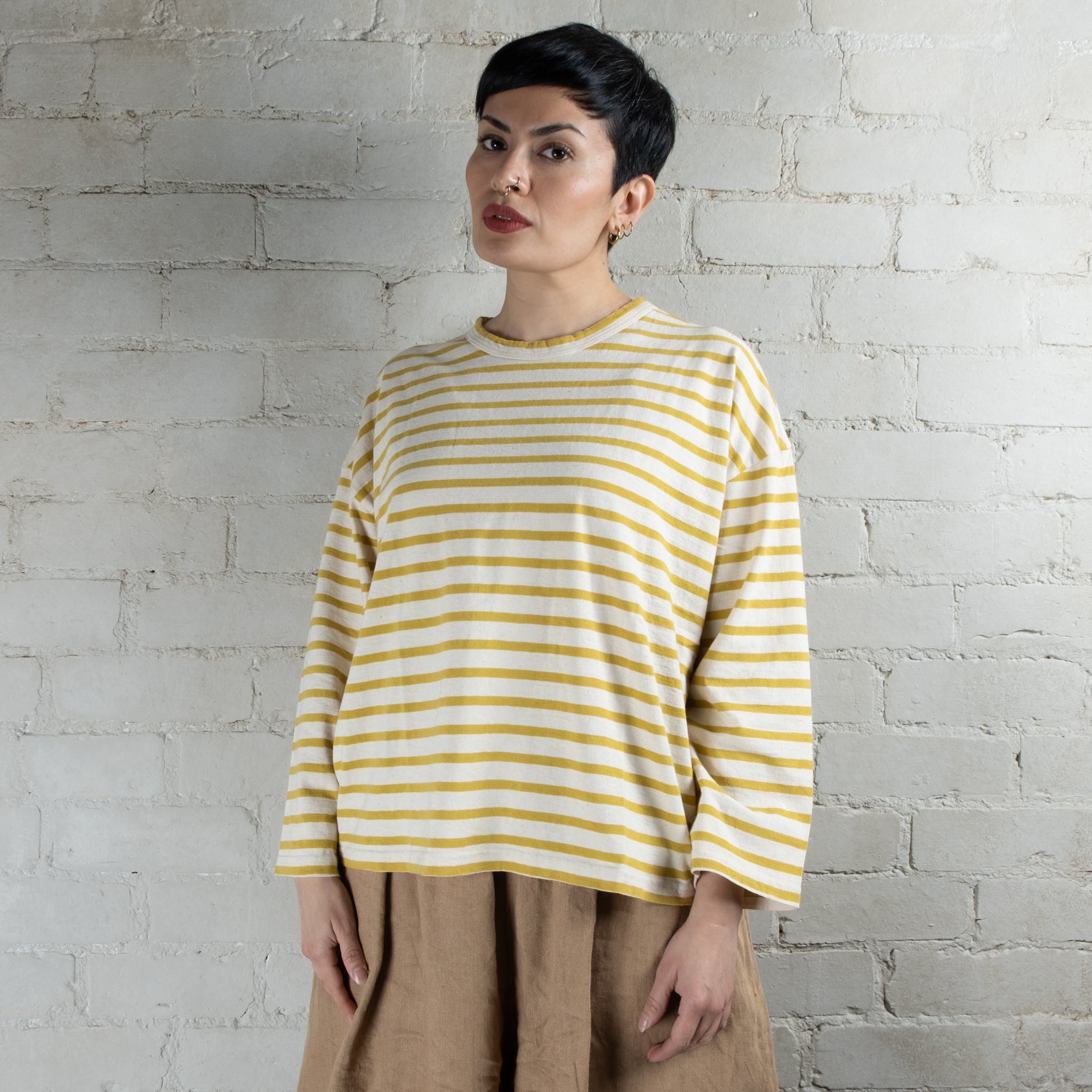 Ichi Antiquités Striped Cotton Pullover