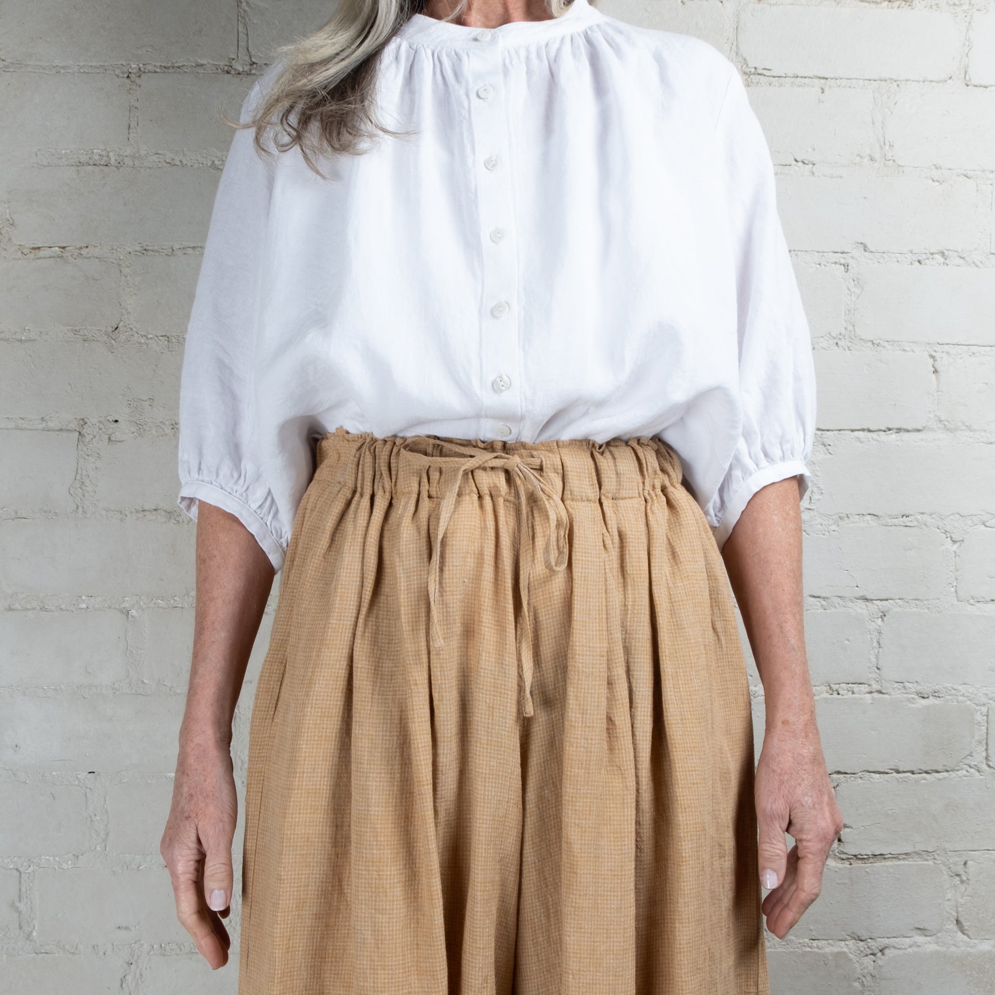 Violetta Penelope White Linen Blouse