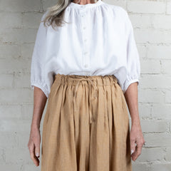 Violetta Siena Wide Leg Micro Check Linen Pant