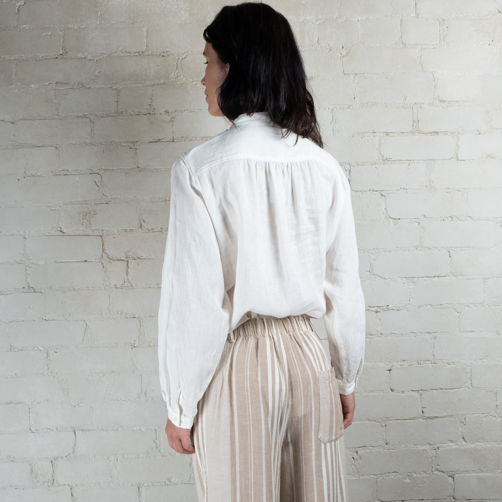 Ichi Antiquités India random Stripe Cotton Linen Pants