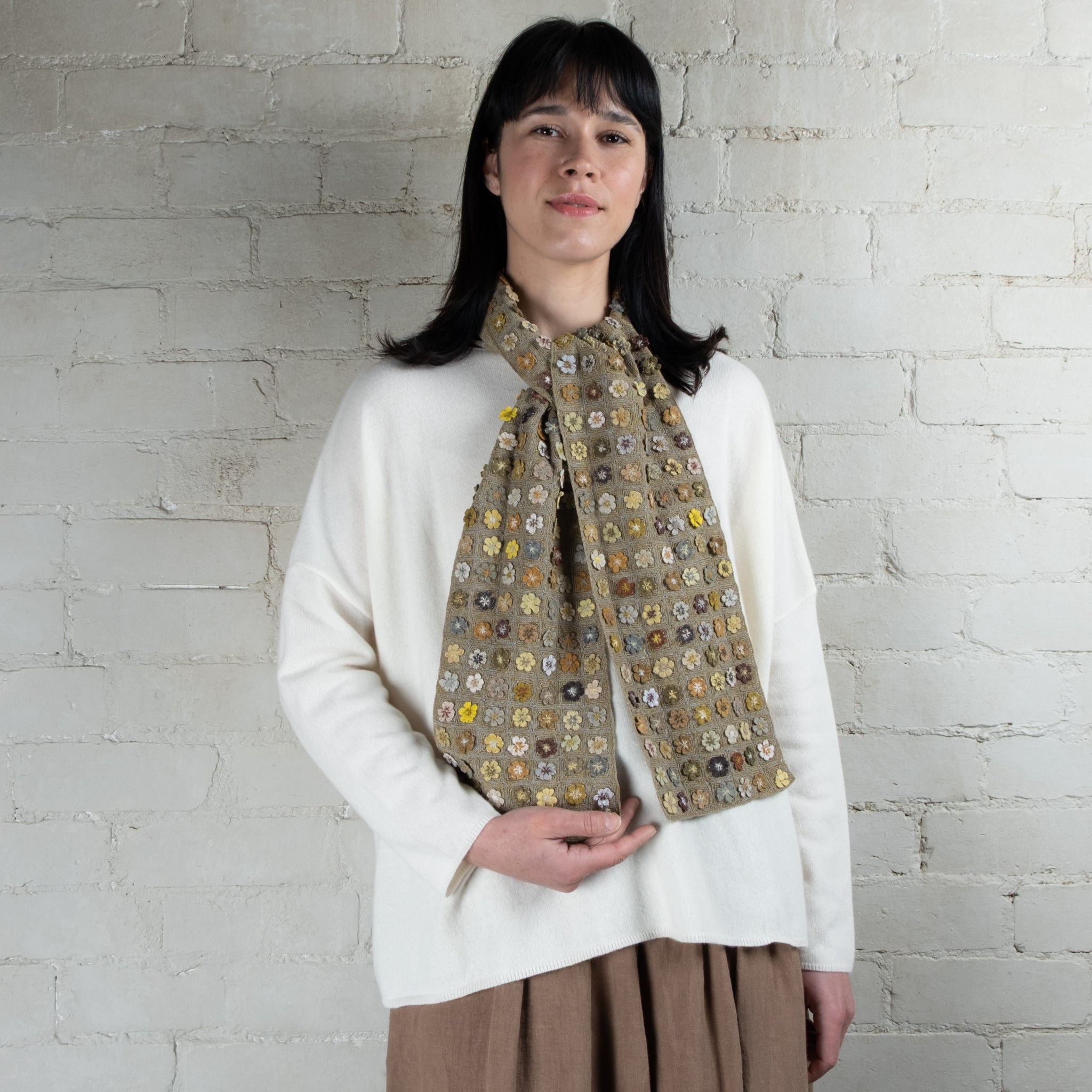 Sophie Digard Hand Crocheted Large Wool Scarf