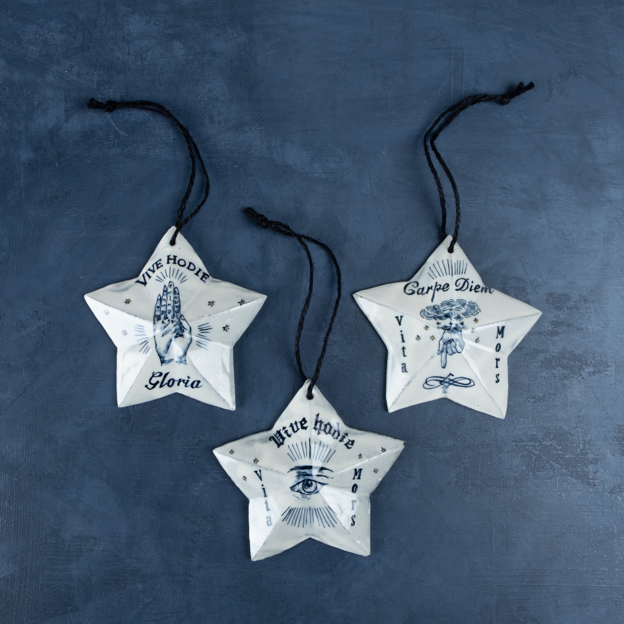 arii momoyo pottery 星モチーフ オーナメント 陶製 Ceramic Star Ornament By Arii Momoyo Pottery – Manteau Noir
