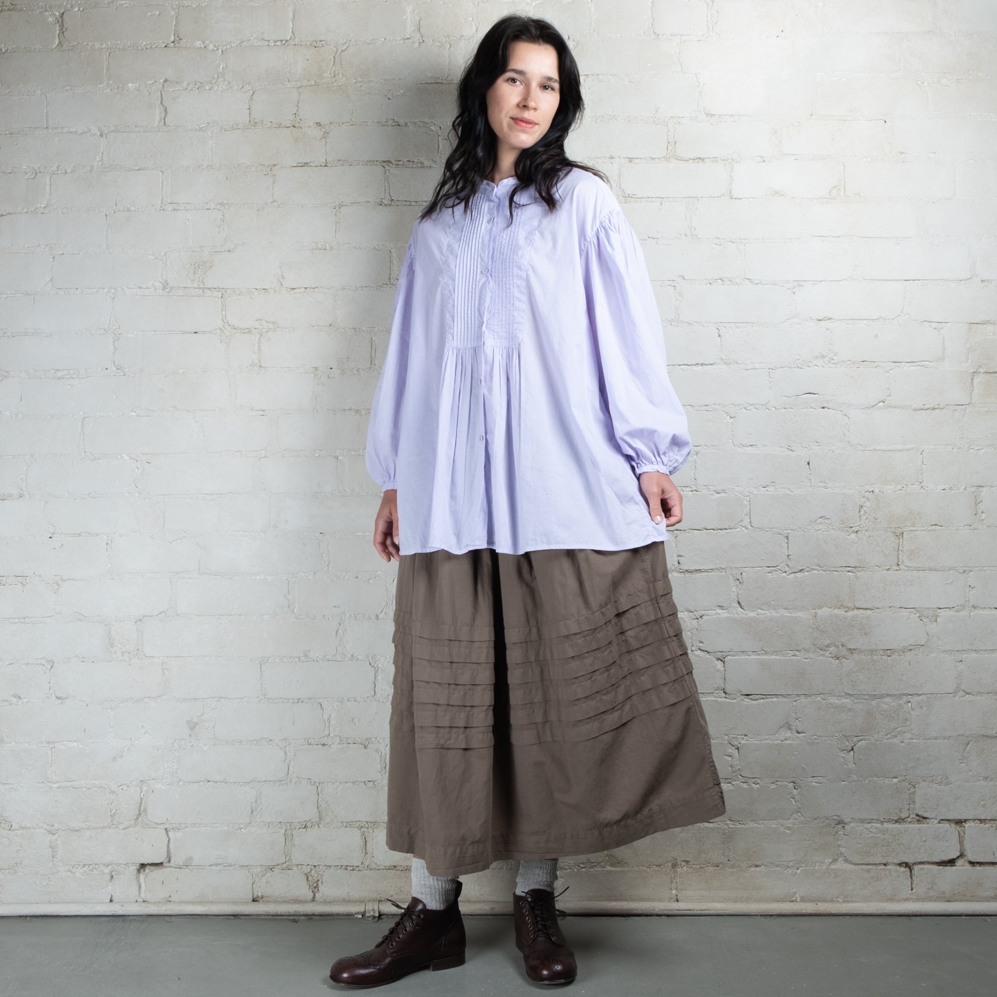 Violetta Organic Cotton Alba Pintuck Shirt