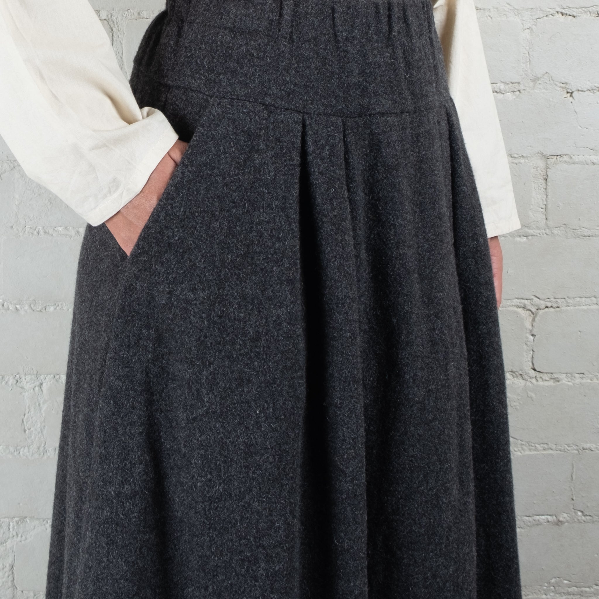 Elsa Esturgie Mystère Carbon Woollen Skirt