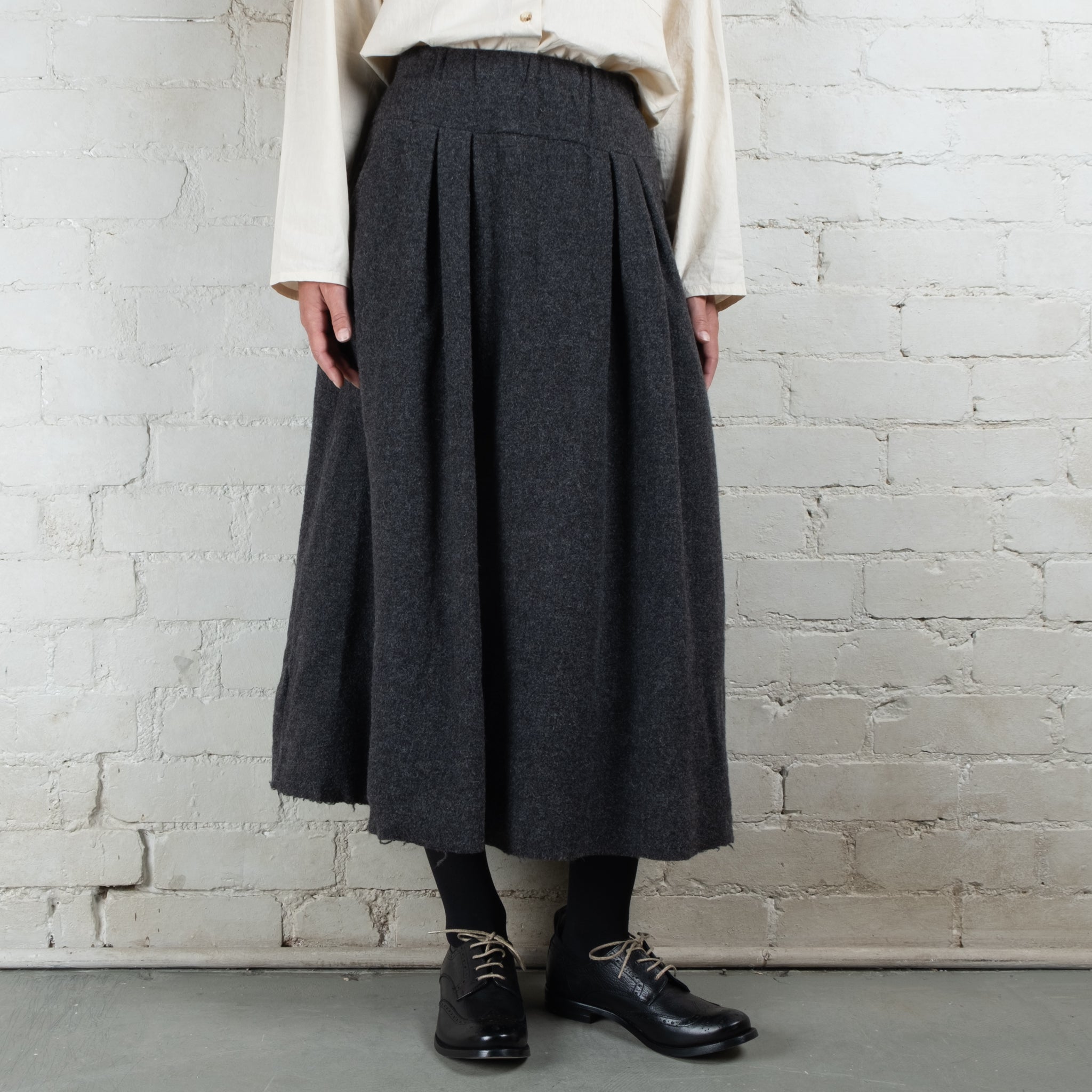 Elsa Esturgie Mystère Carbon Woollen Skirt