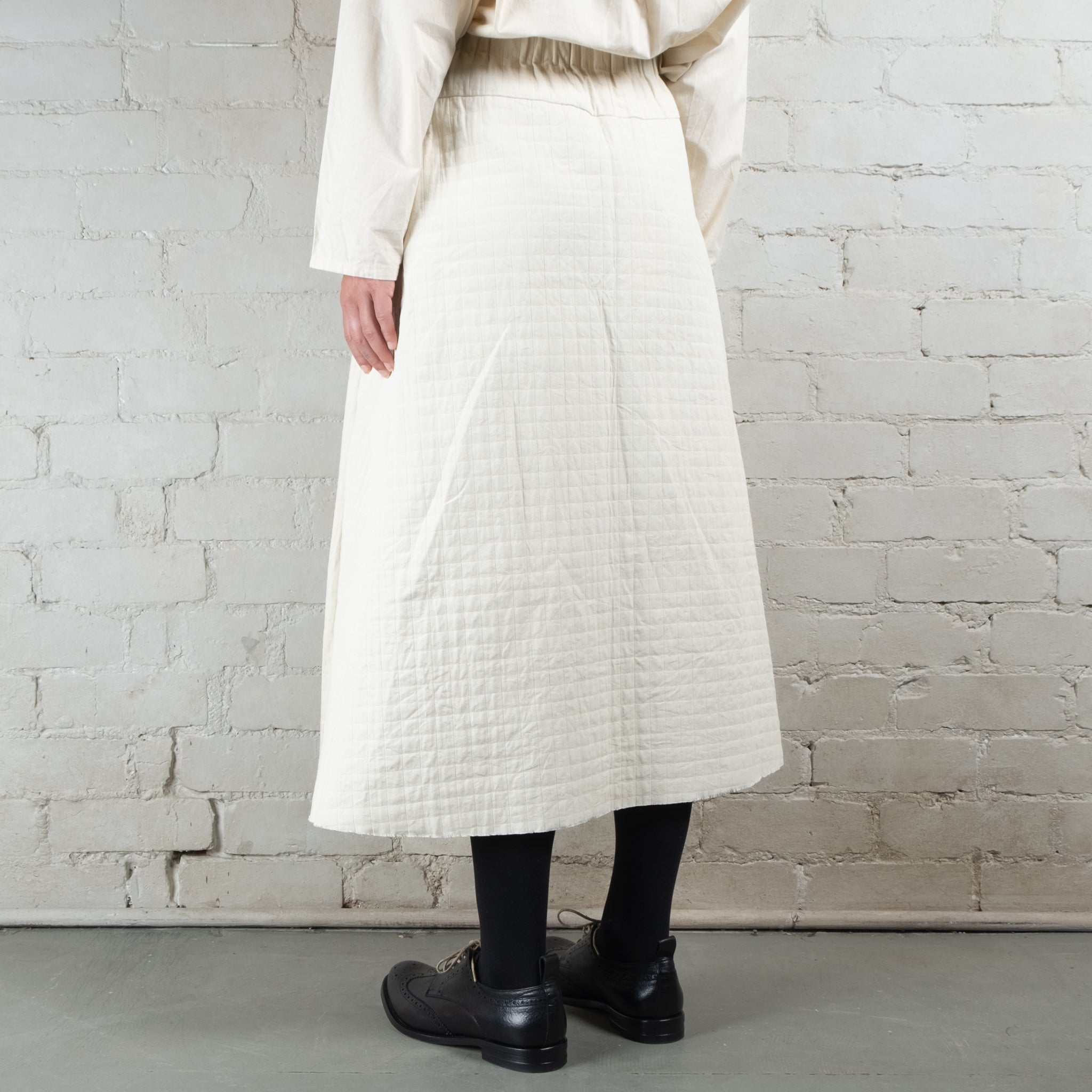 Elsa Esturgie Melodie Ecru Cotton Skirt