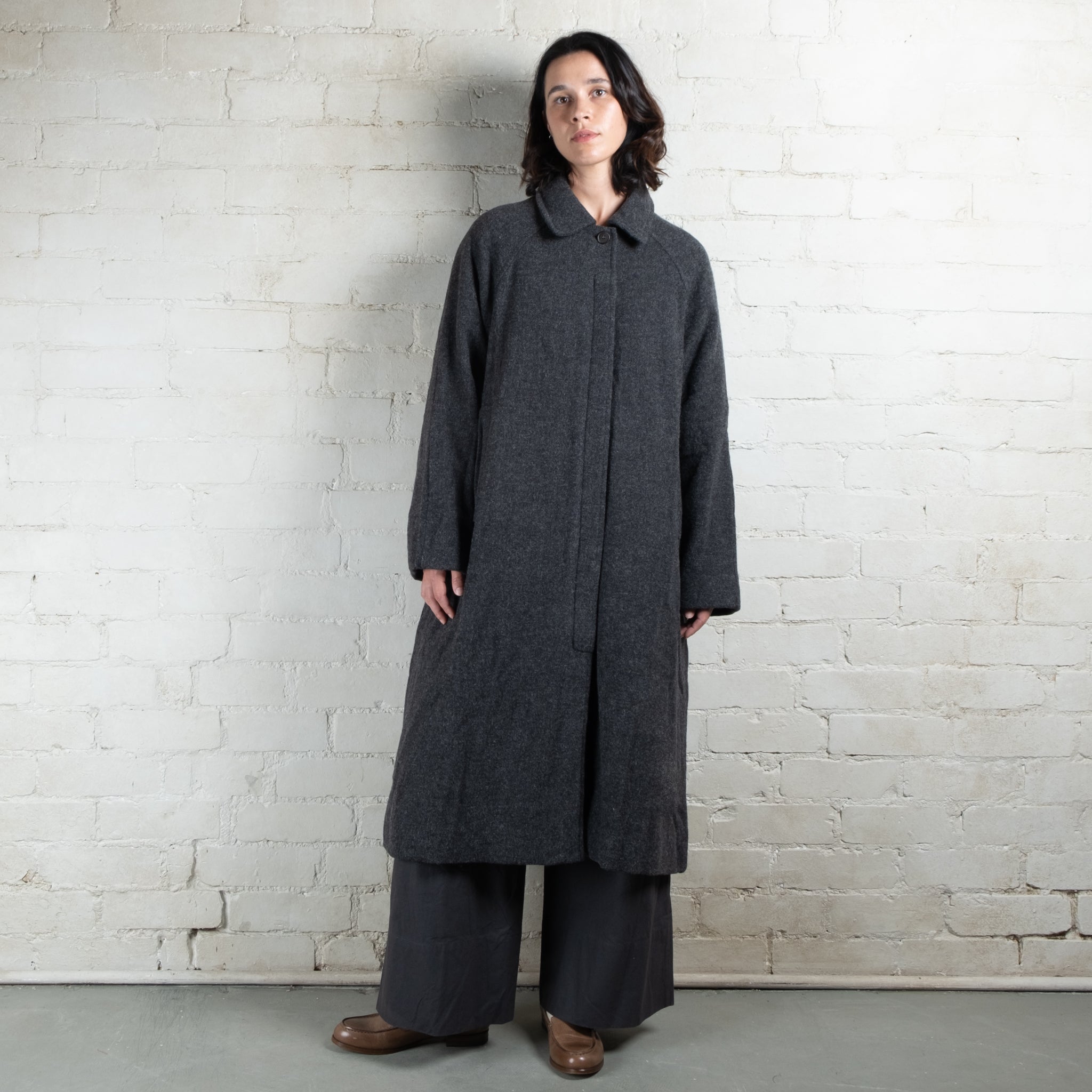 Elsa Esturgie Mistral Carbon Woollen Coat