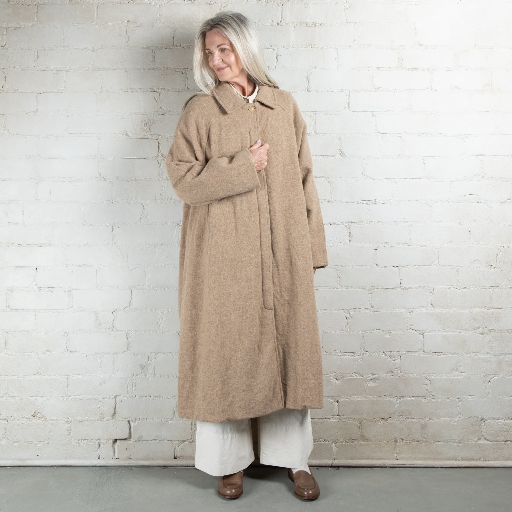 Elsa Esturgie Mistral Camel Woollen Coat