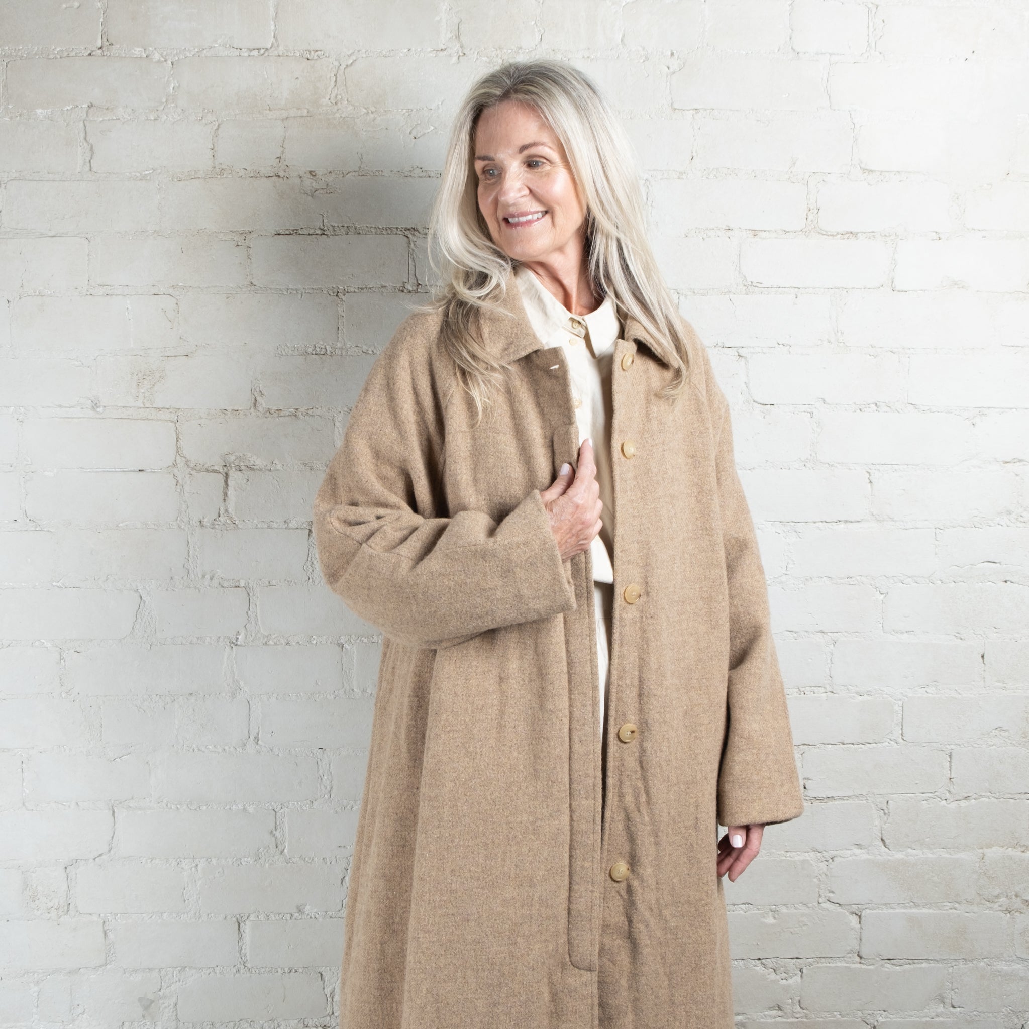 Elsa Esturgie Mistral Camel Woollen Coat