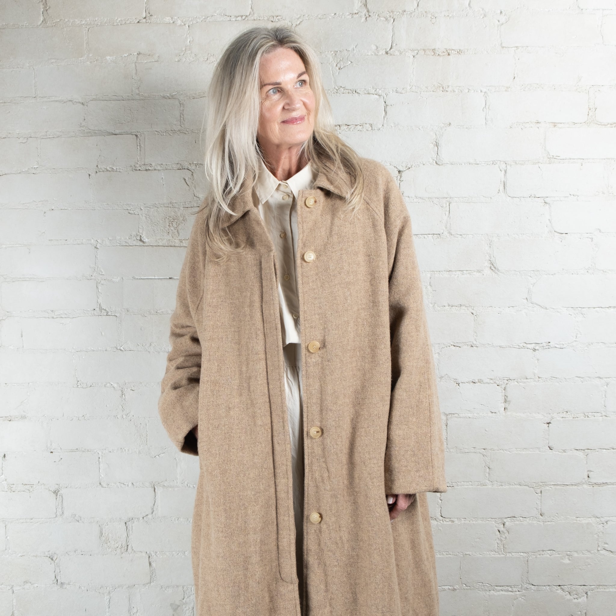 Elsa Esturgie Mistral Camel Woollen Coat