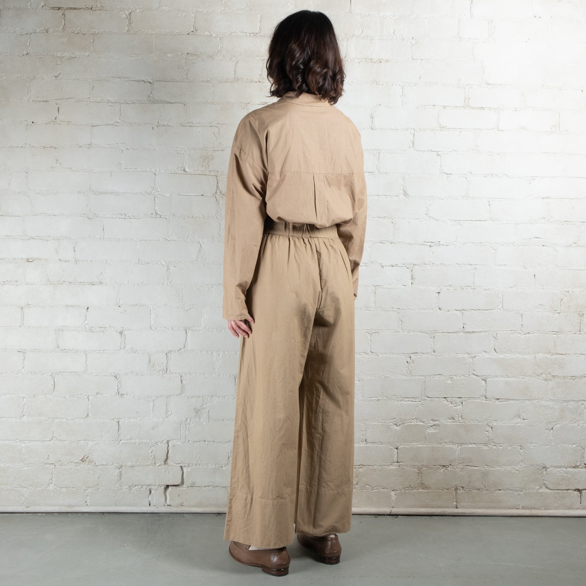 Elsa Esturgie Méandre Camel Organic Cotton Pants