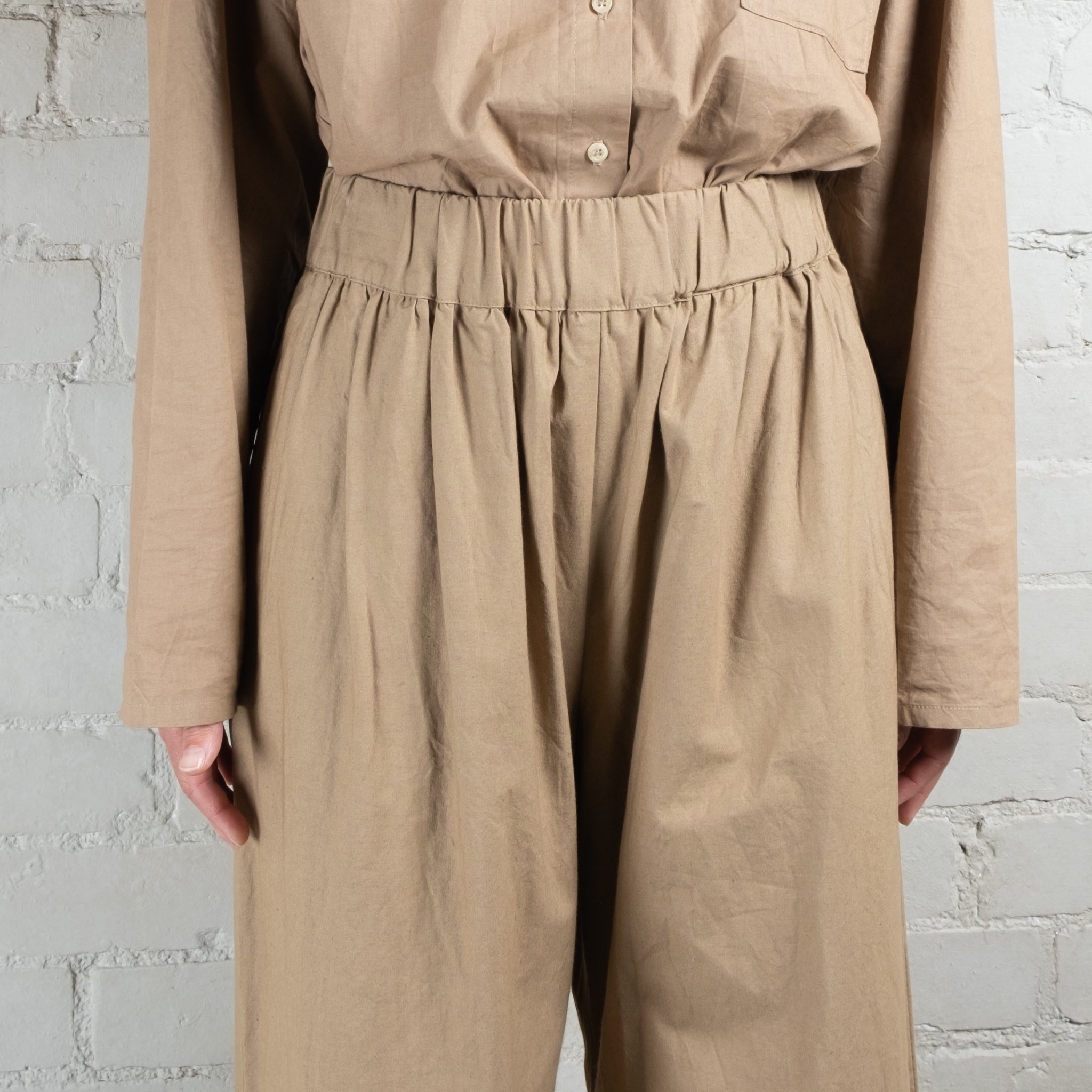 Elsa Esturgie Méandre Camel Organic Cotton Pants