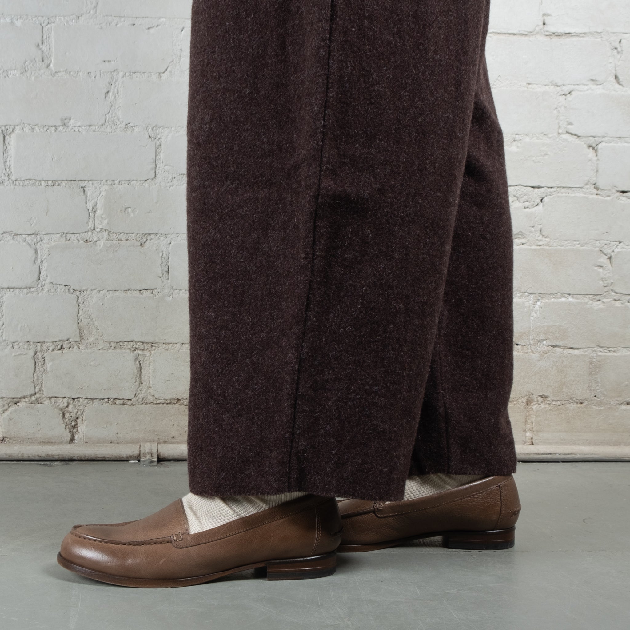 Elsa Esturgie Japon Woollen Brown Pull-on Pants