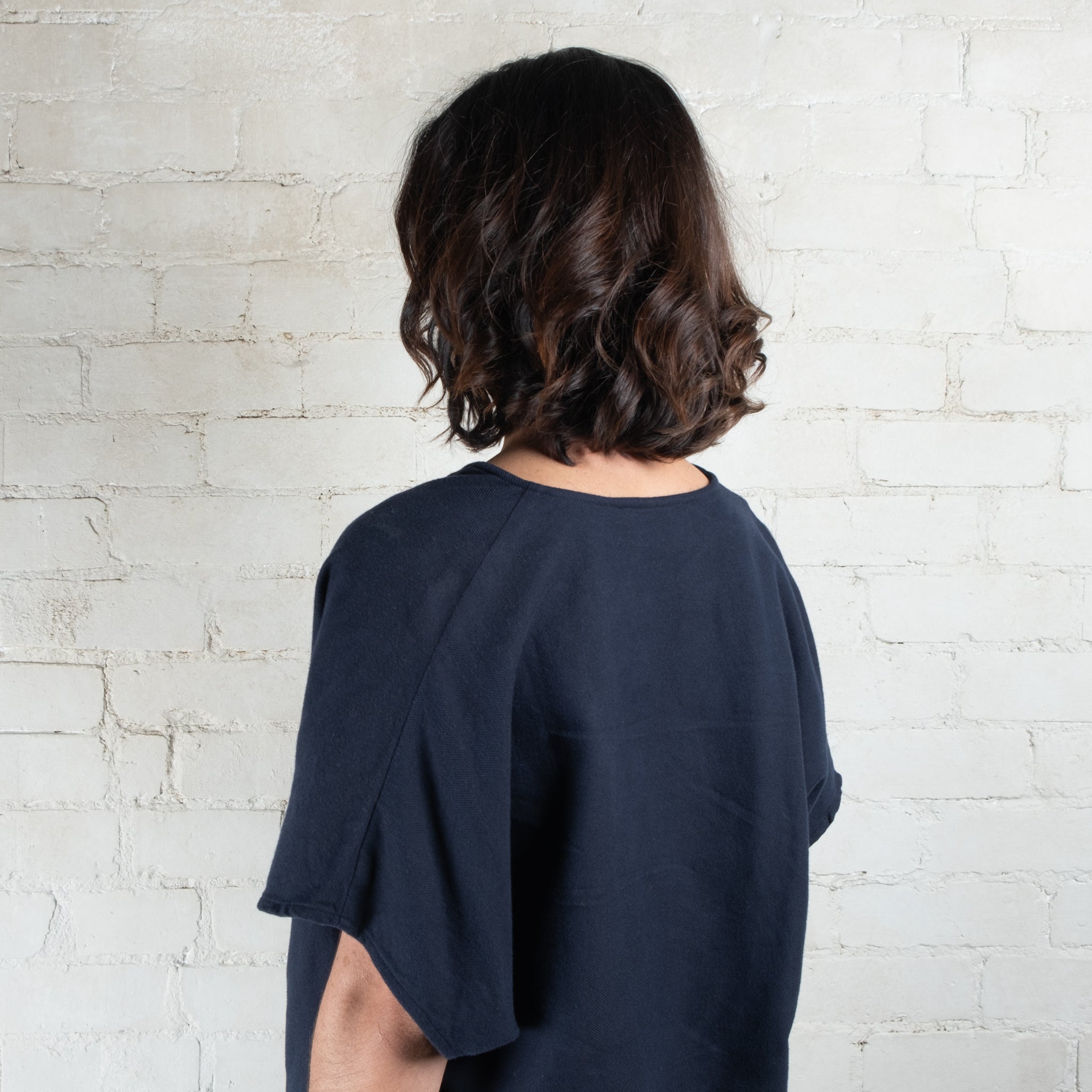 Elsa Esturgie Mélancolie Navy Cotton Top