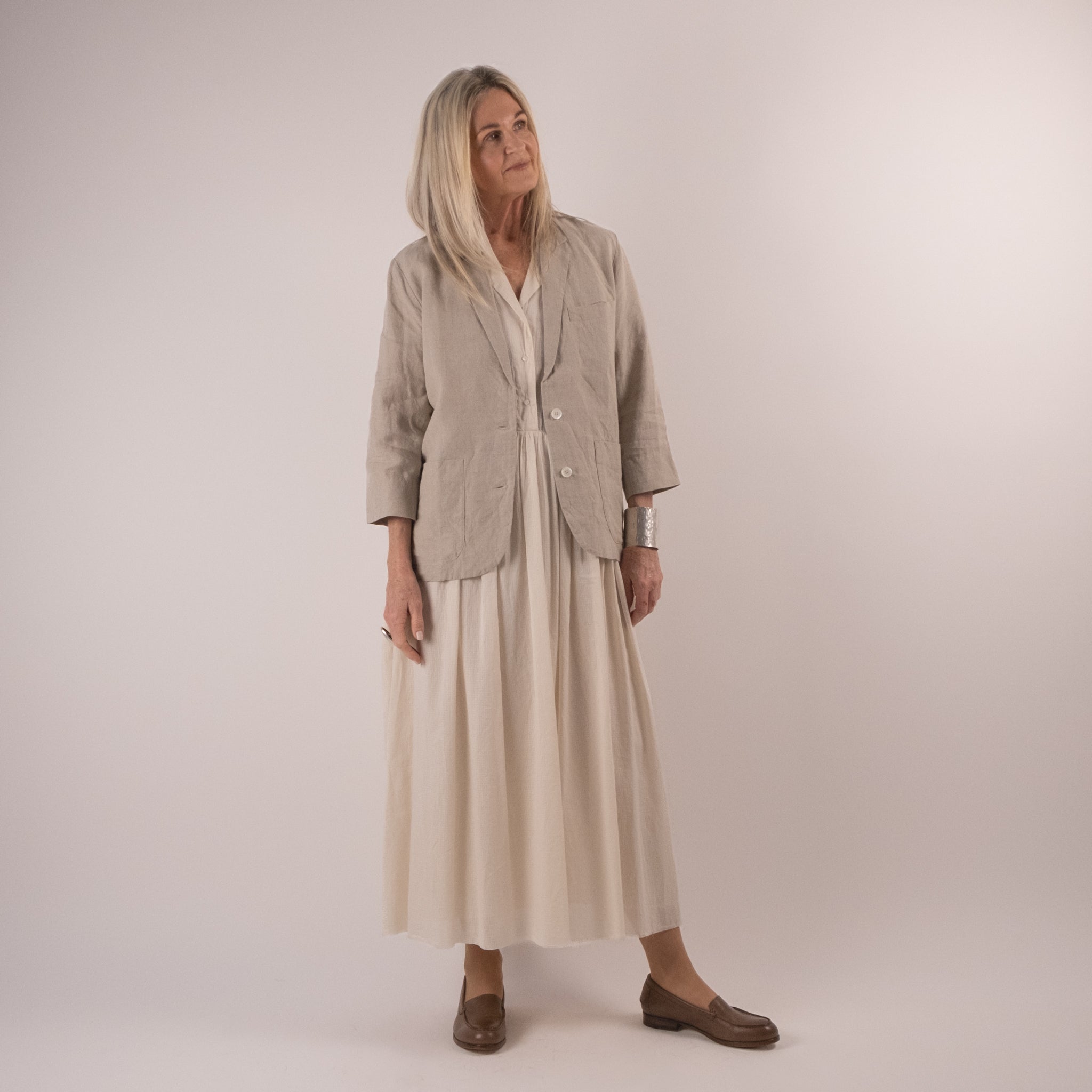 Elsa Esturgie Littoral Natural Linen Jacket