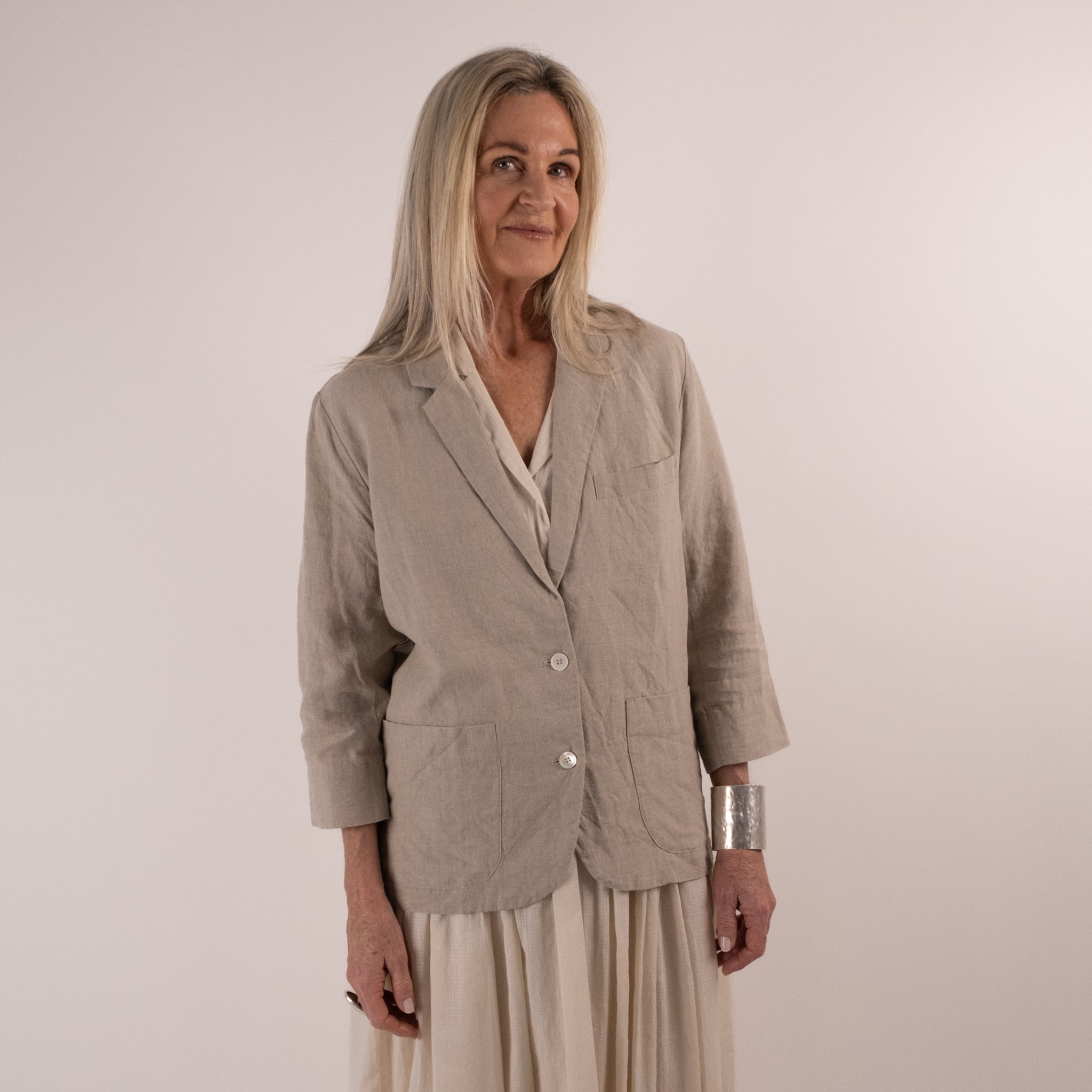 Elsa Esturgie Littoral Natural Linen Jacket