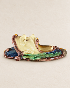 Thomas-Victor Sergent French Antique Majolica Wall Match Holder