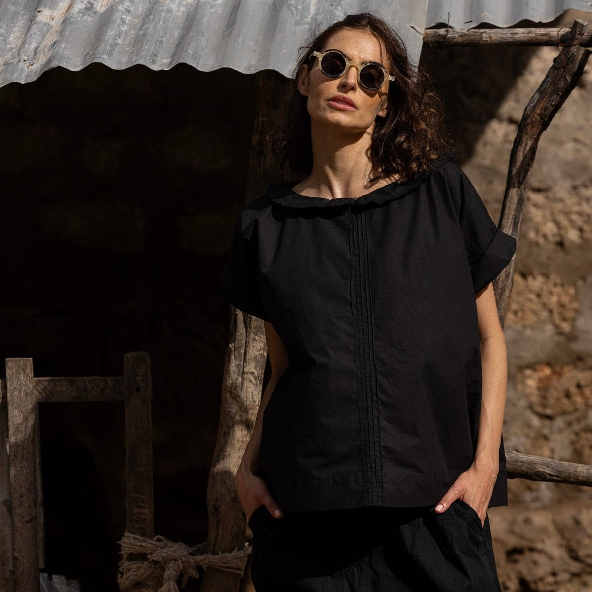 Meg by Design Mia Cotton Poplin Top