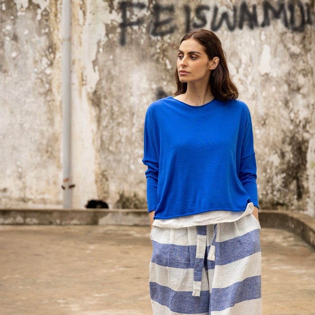 Meg By Design Emi Merino Wool Boat Neck Sweater