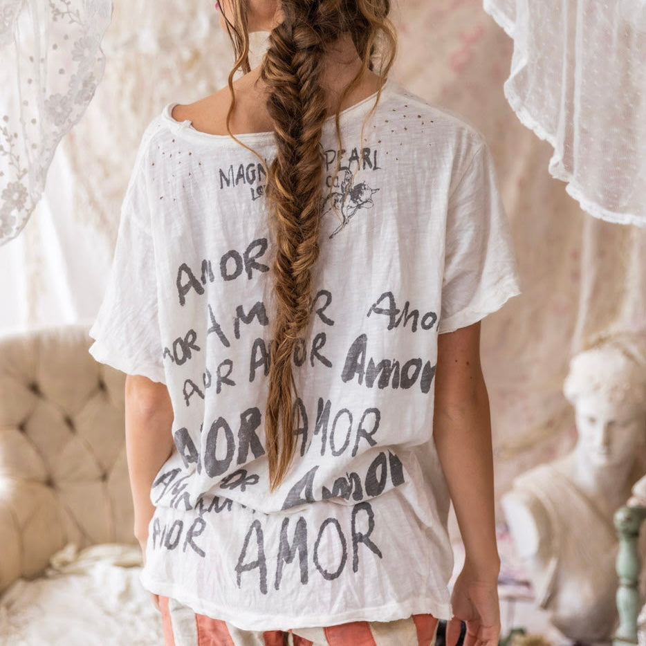 Magnolia Pearl Season of Love Amour Printed Cotton Tee