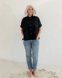 Meg By Design Sorrento Paper Cotton Shirt