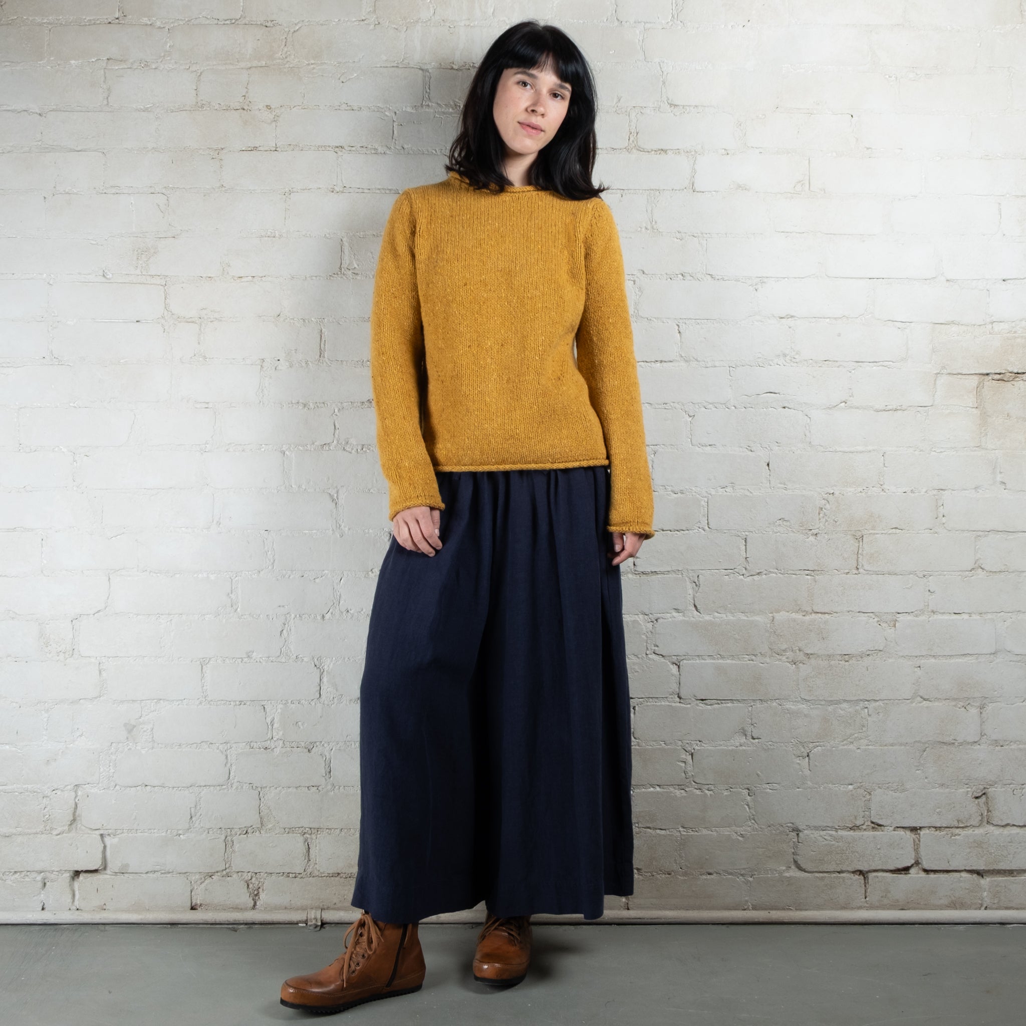 Fisherman Out of Ireland Honey Roll Neck Sweater