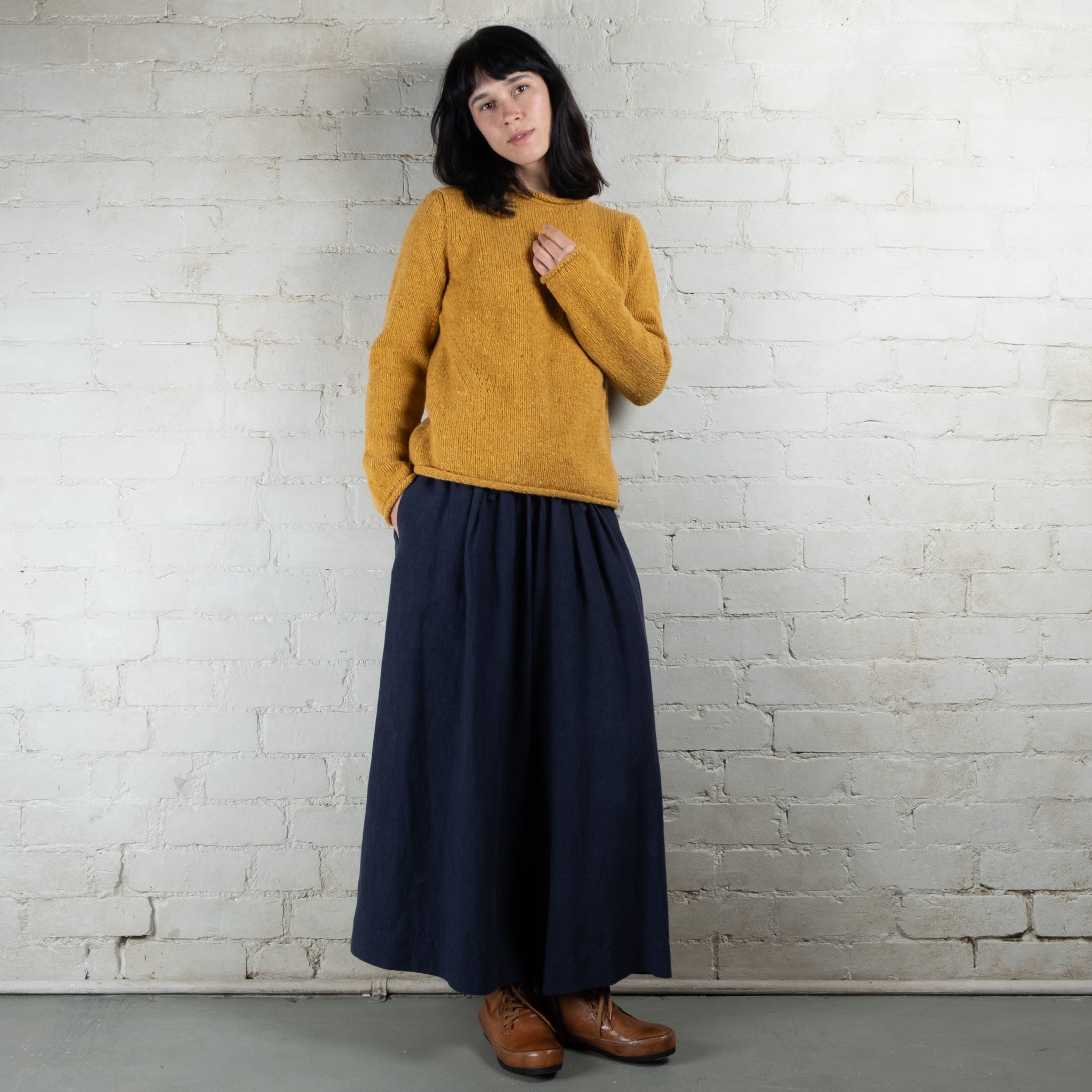 Fisherman Out of Ireland Honey Roll Neck Sweater