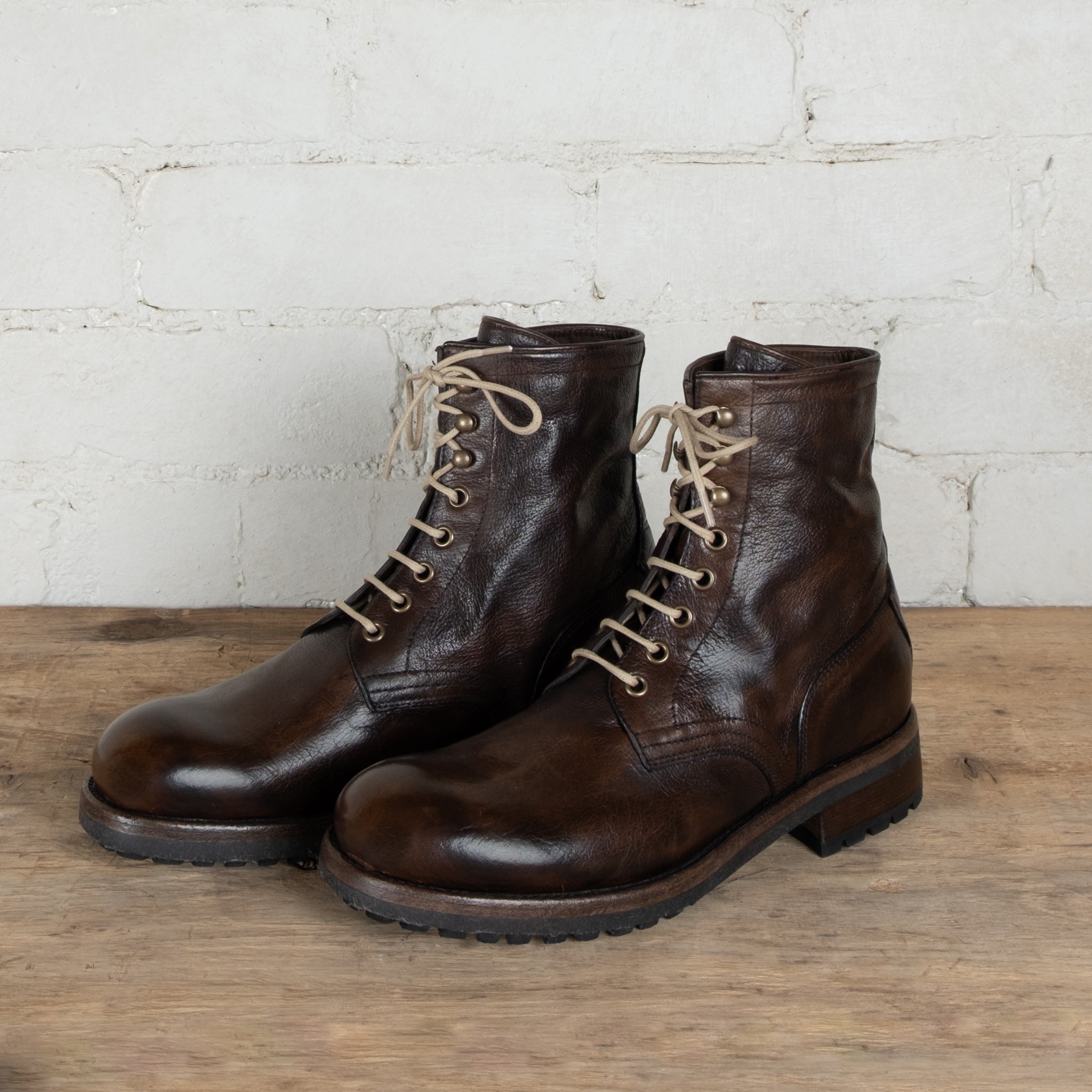 Victoria Varrasso Tobacco Frankie Lace-up Boots