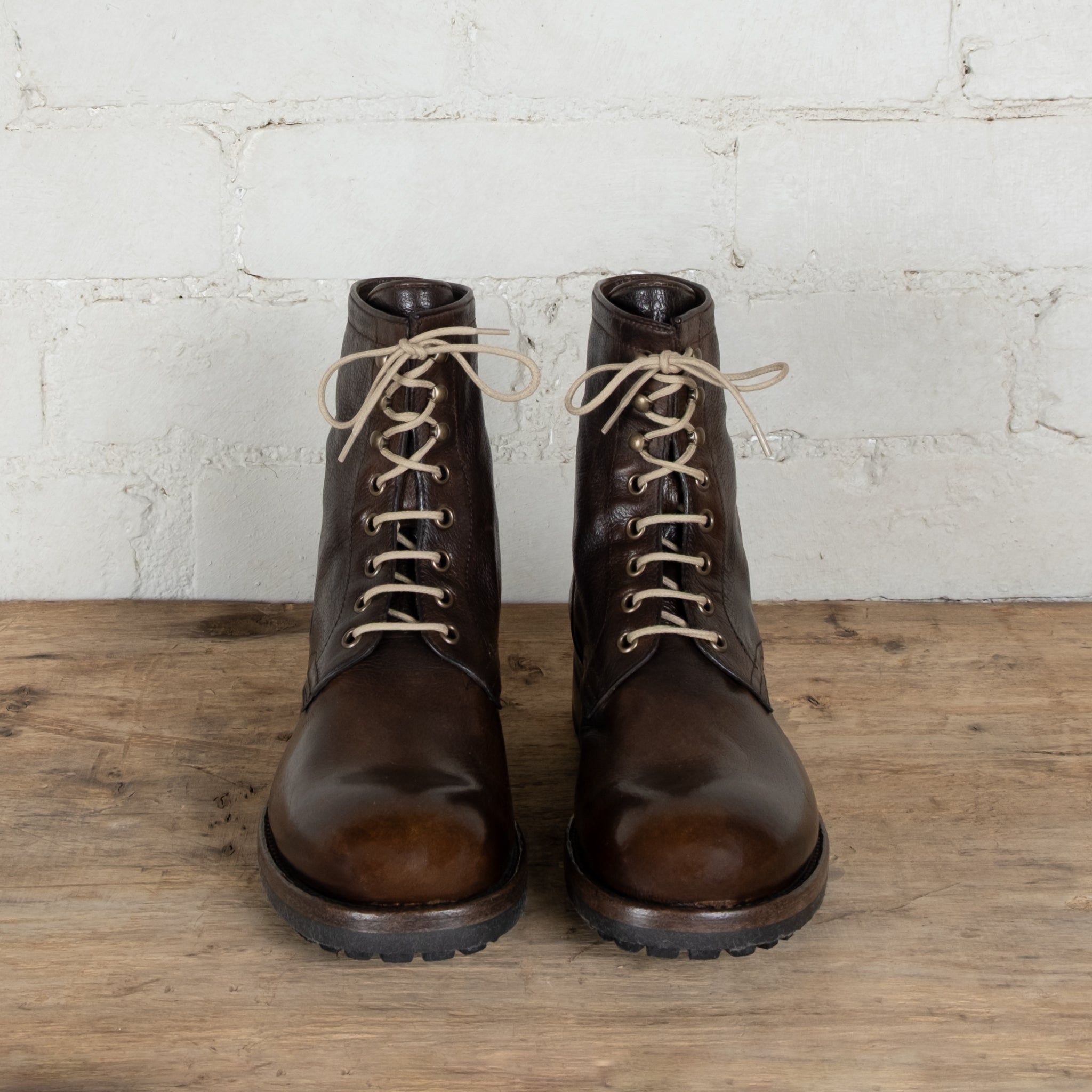 Victoria Varrasso Tobacco Frankie Lace-up Boots
