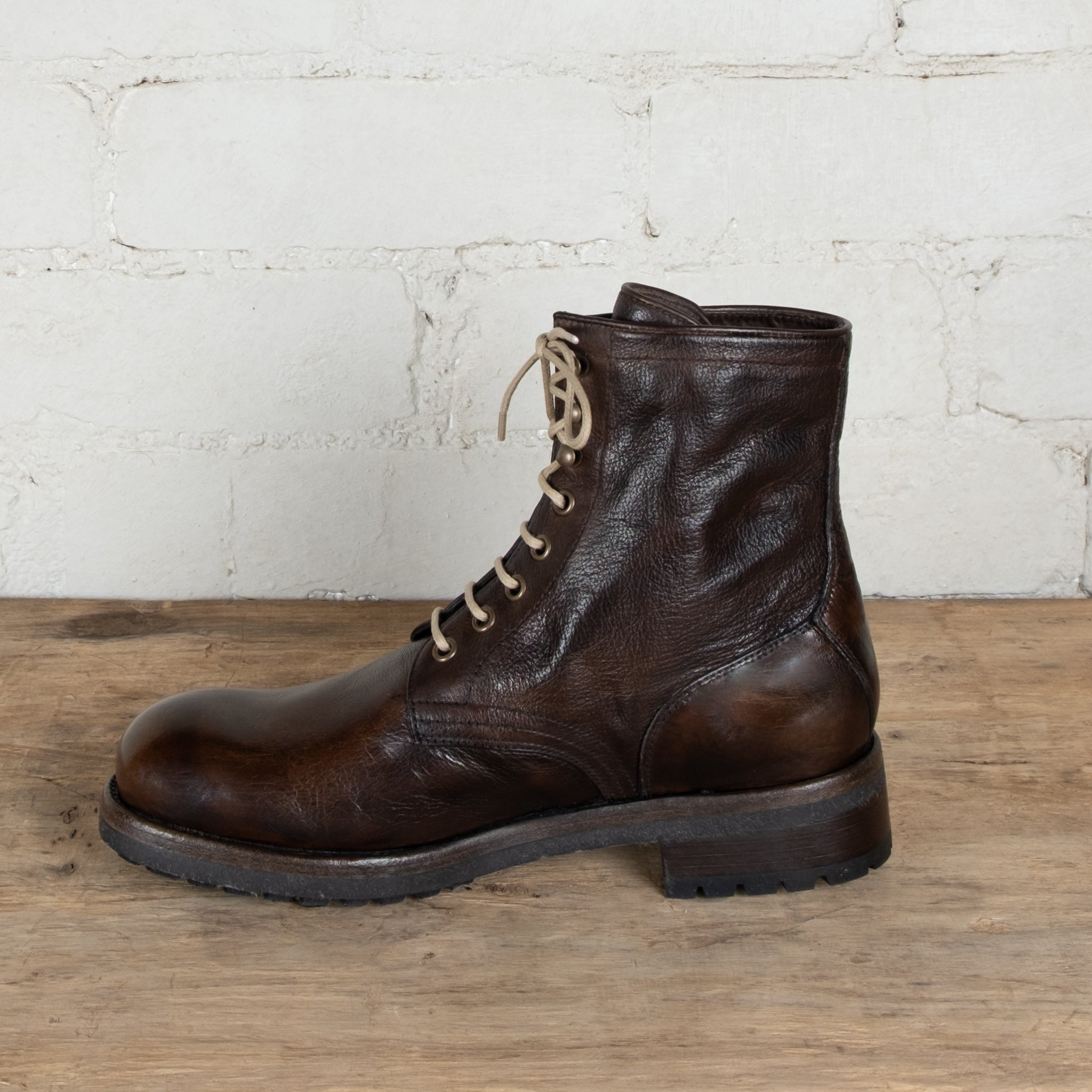 Victoria Varrasso Tobacco Frankie Lace-up Boots