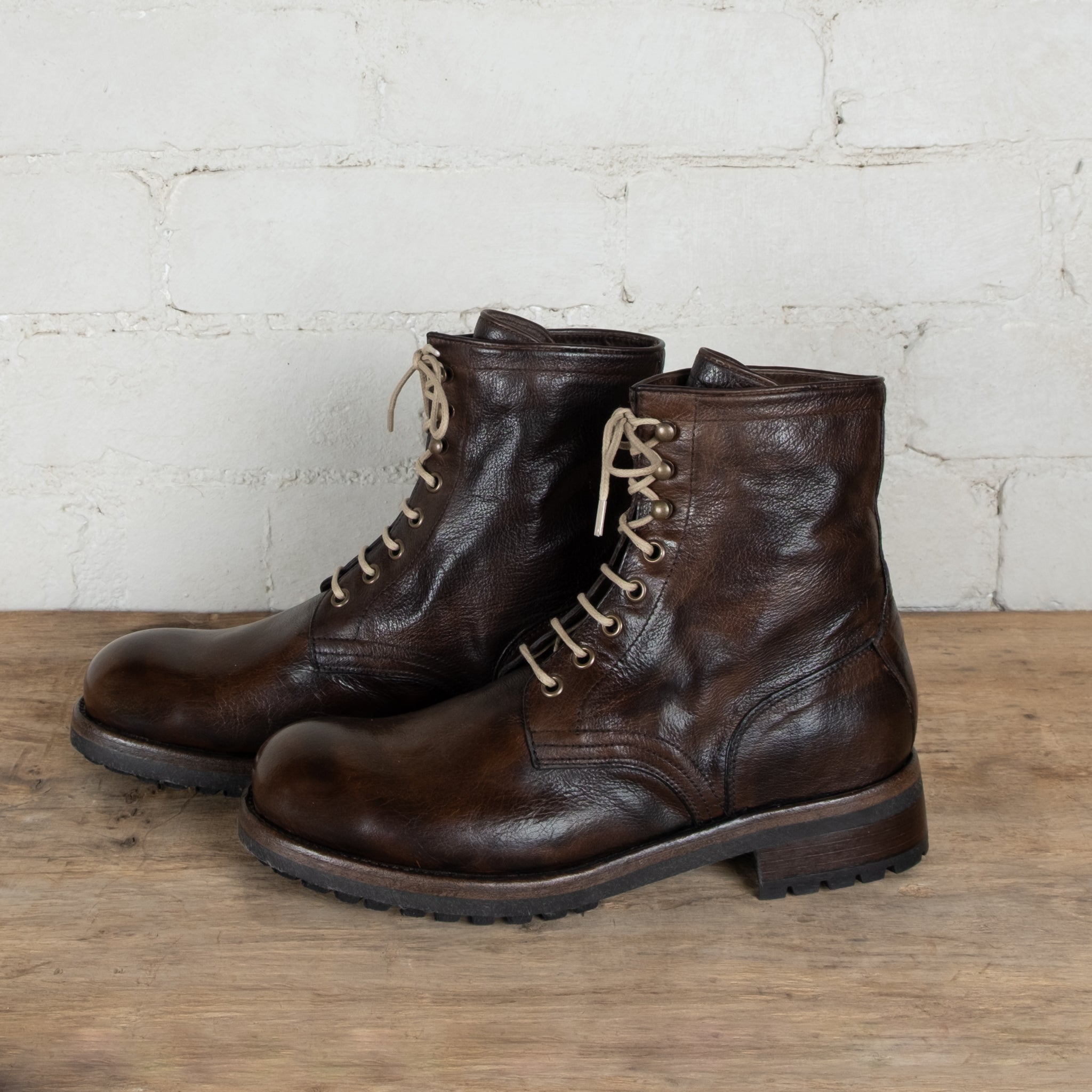 Victoria Varrasso Tobacco Frankie Lace-up Boots
