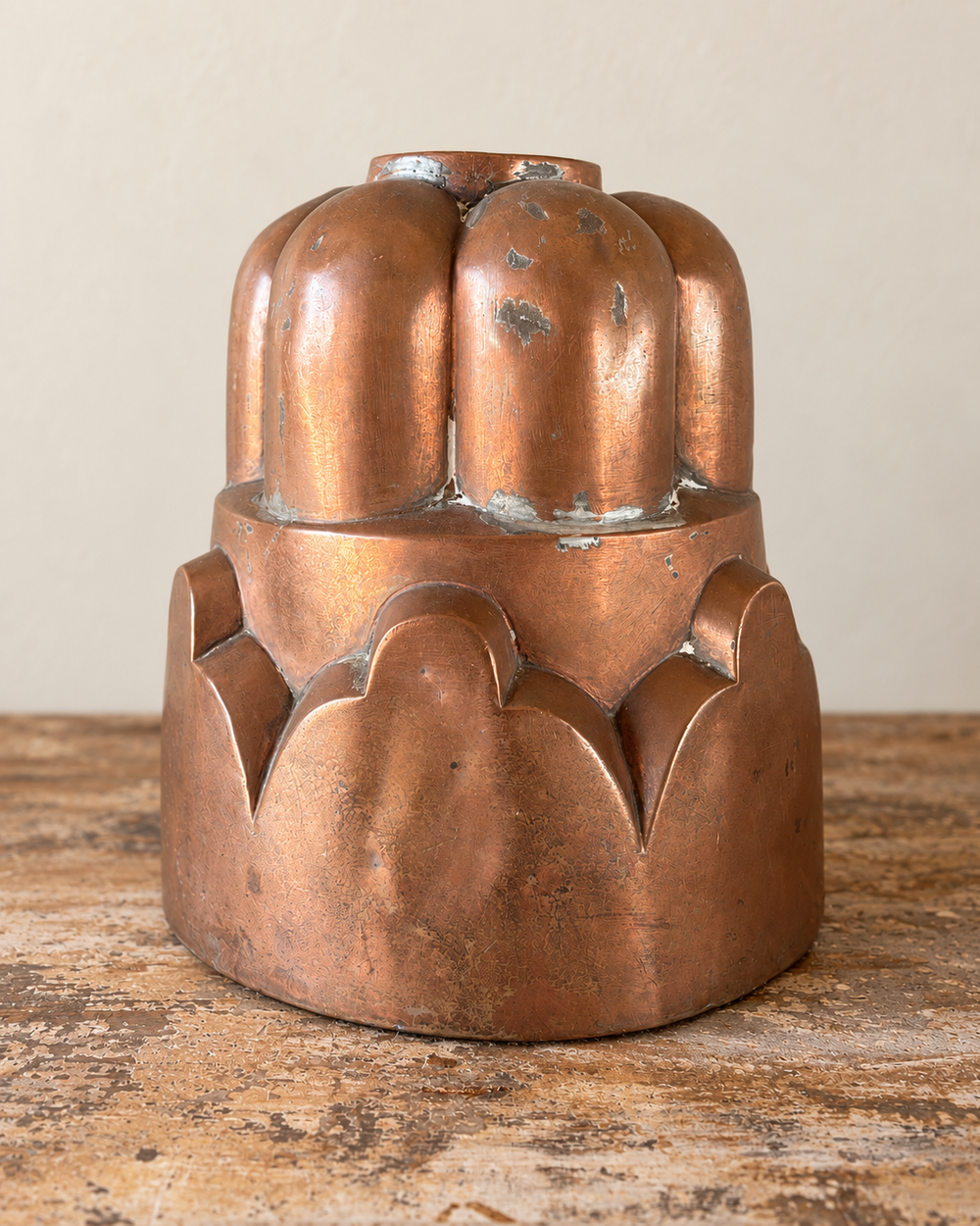 French Antique Large Copper Jelly Mould