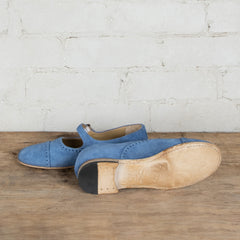 Victoria Varrasso French Blue Washed Suede Dolls Shoes