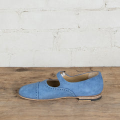 Victoria Varrasso French Blue Washed Suede Dolls Shoes